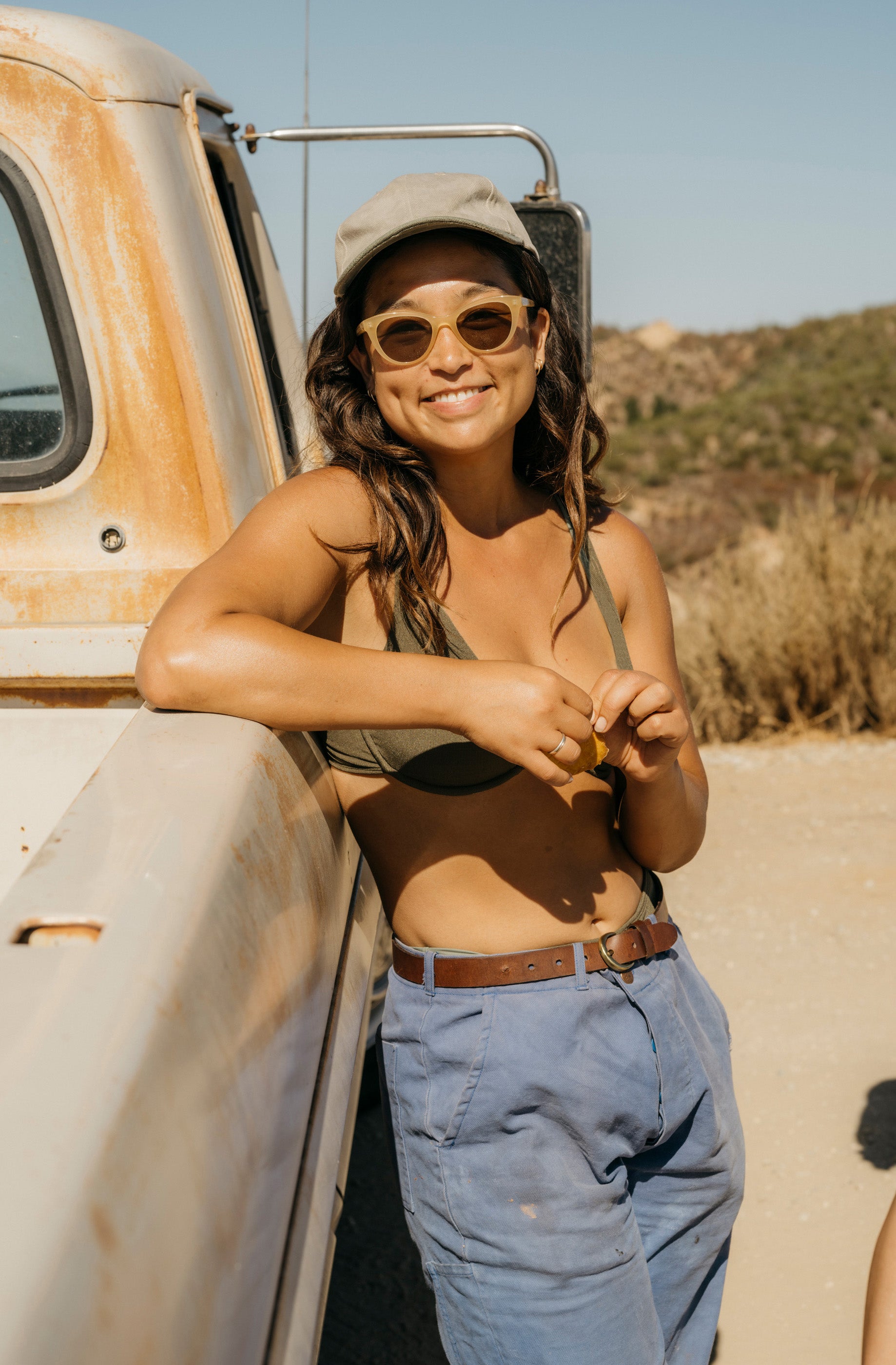 Surf Bikini Top Rita Olive Eco Rib | Women's Swimwear | SEPTEMBER