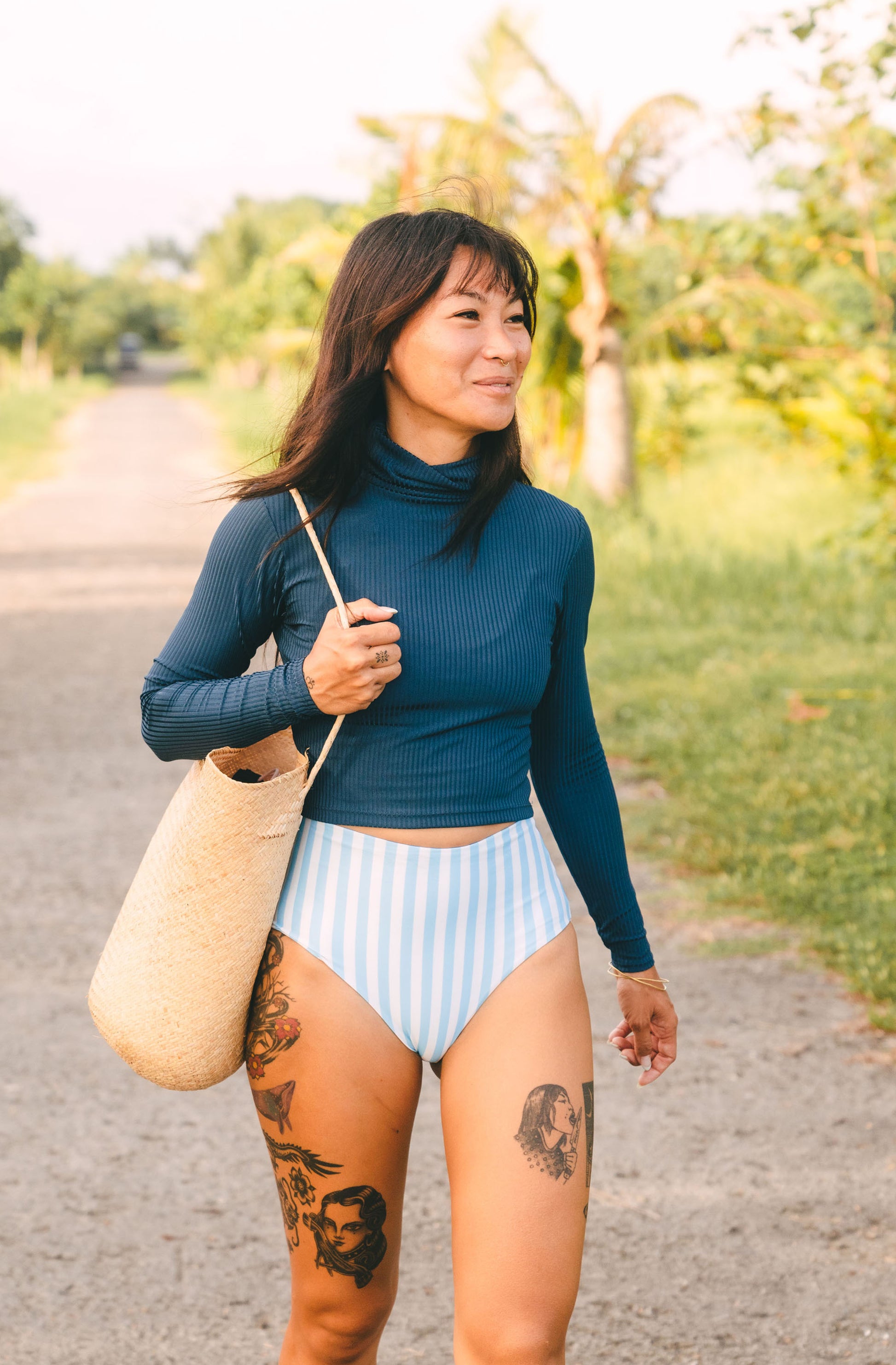Surf Bikini Bottom Eros Powder Blue | Women's Swimwear | SEPTEMBER