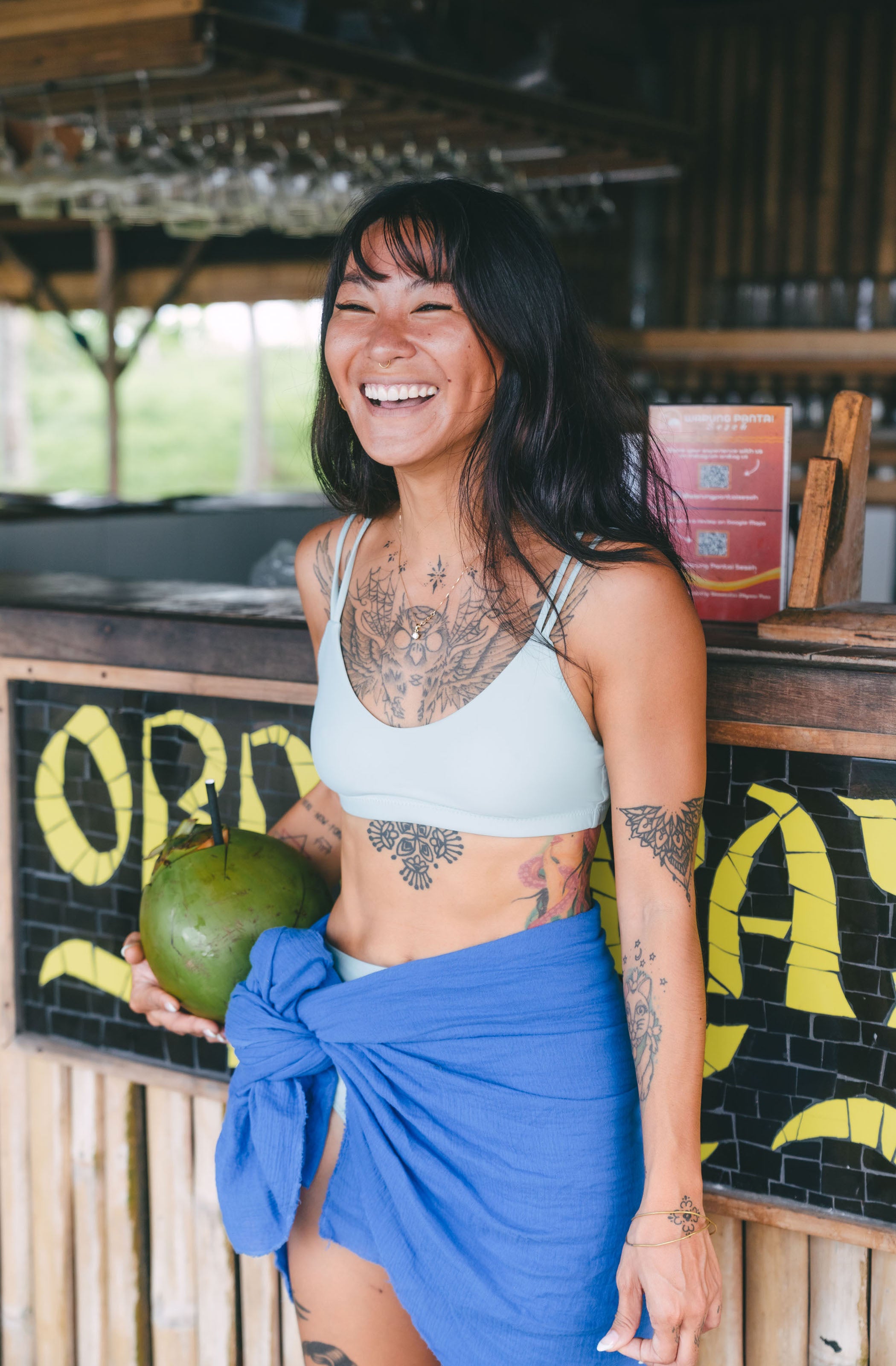 Haapiti Sarong Wrap Organic Cotton Island Blue | SEPTEMBER