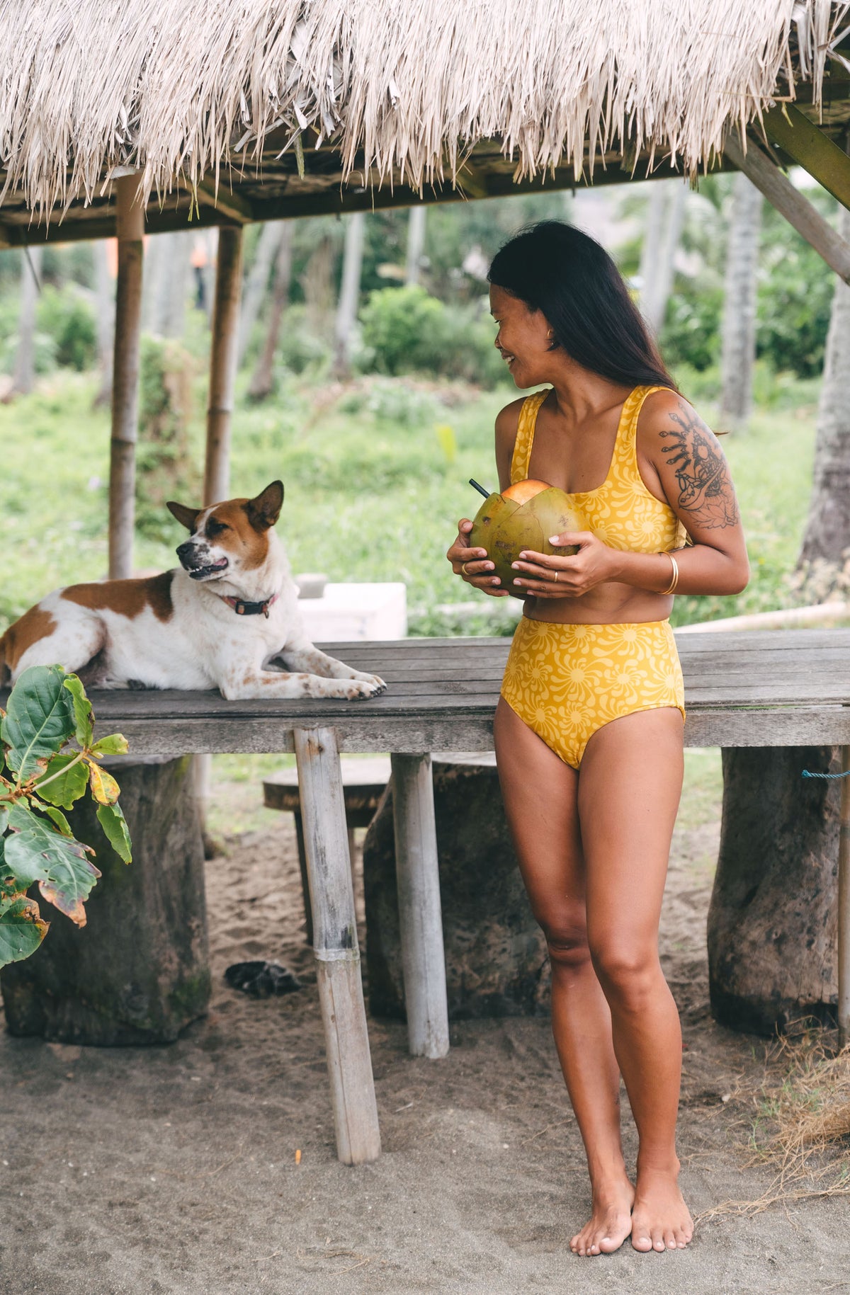 Surf Bikini Bottom Lucky Sun Ray Gold