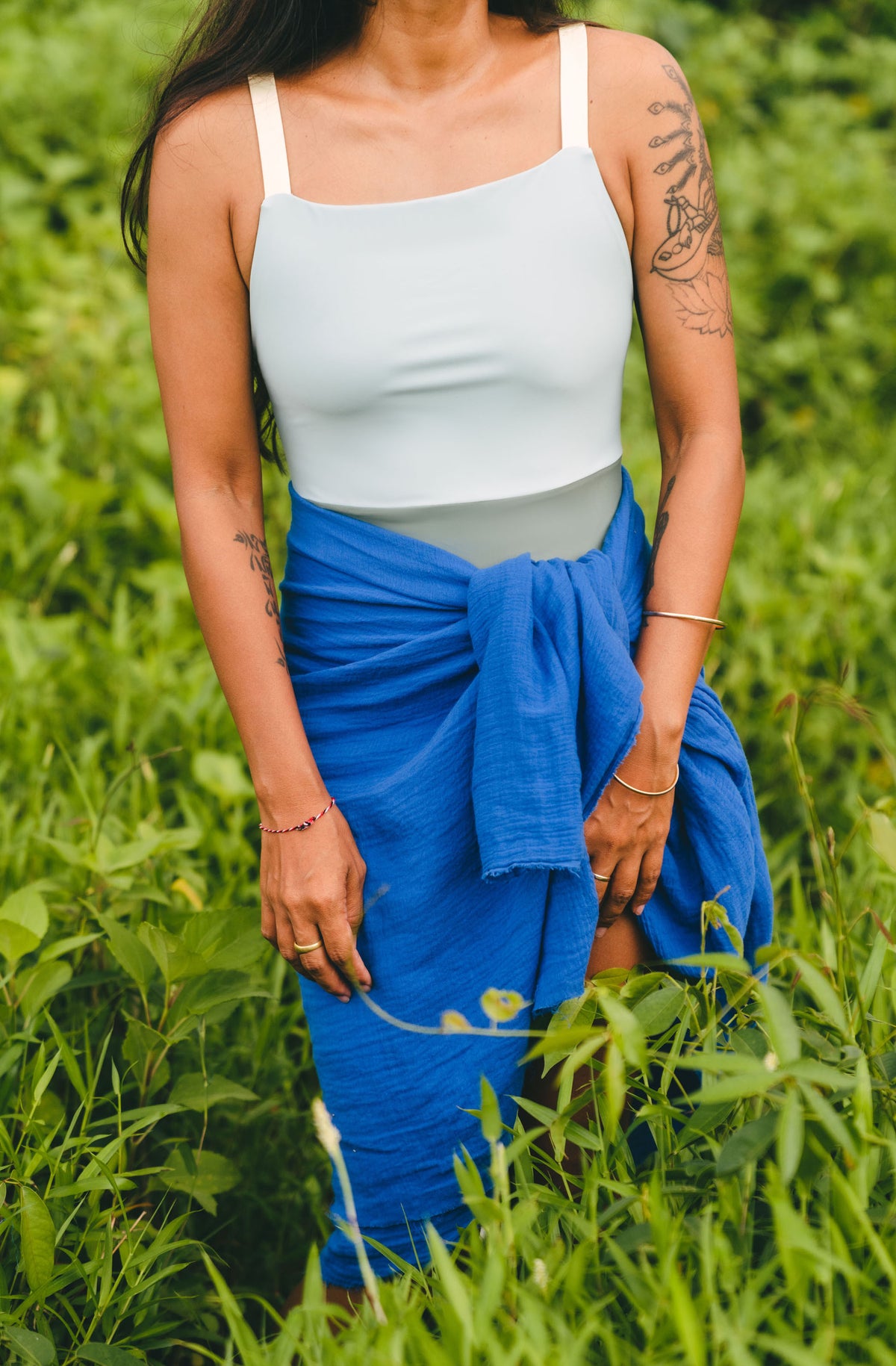 Haapiti Sarong Wrap Organic Cotton Island Blue | SEPTEMBER