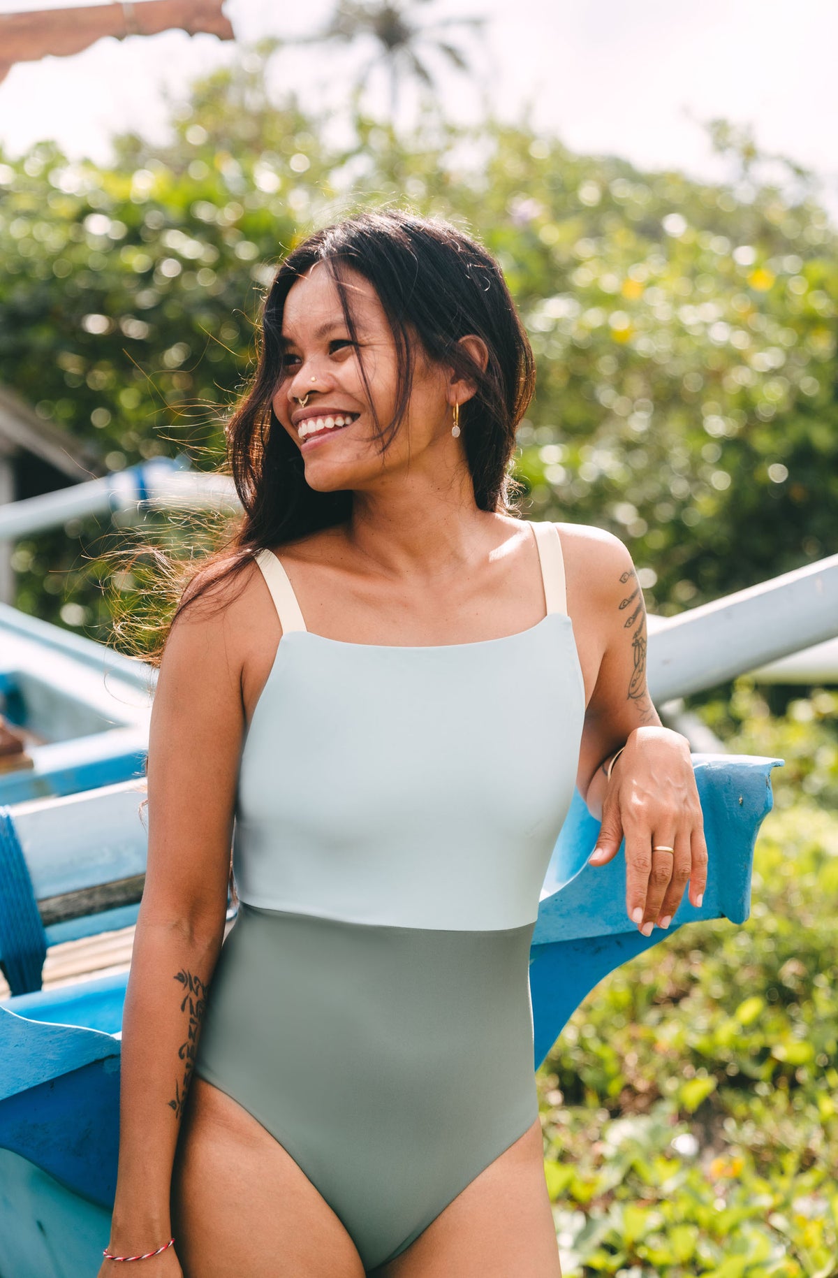 Women&#39;s One Piece Surf Swimsuit Paris Lichen