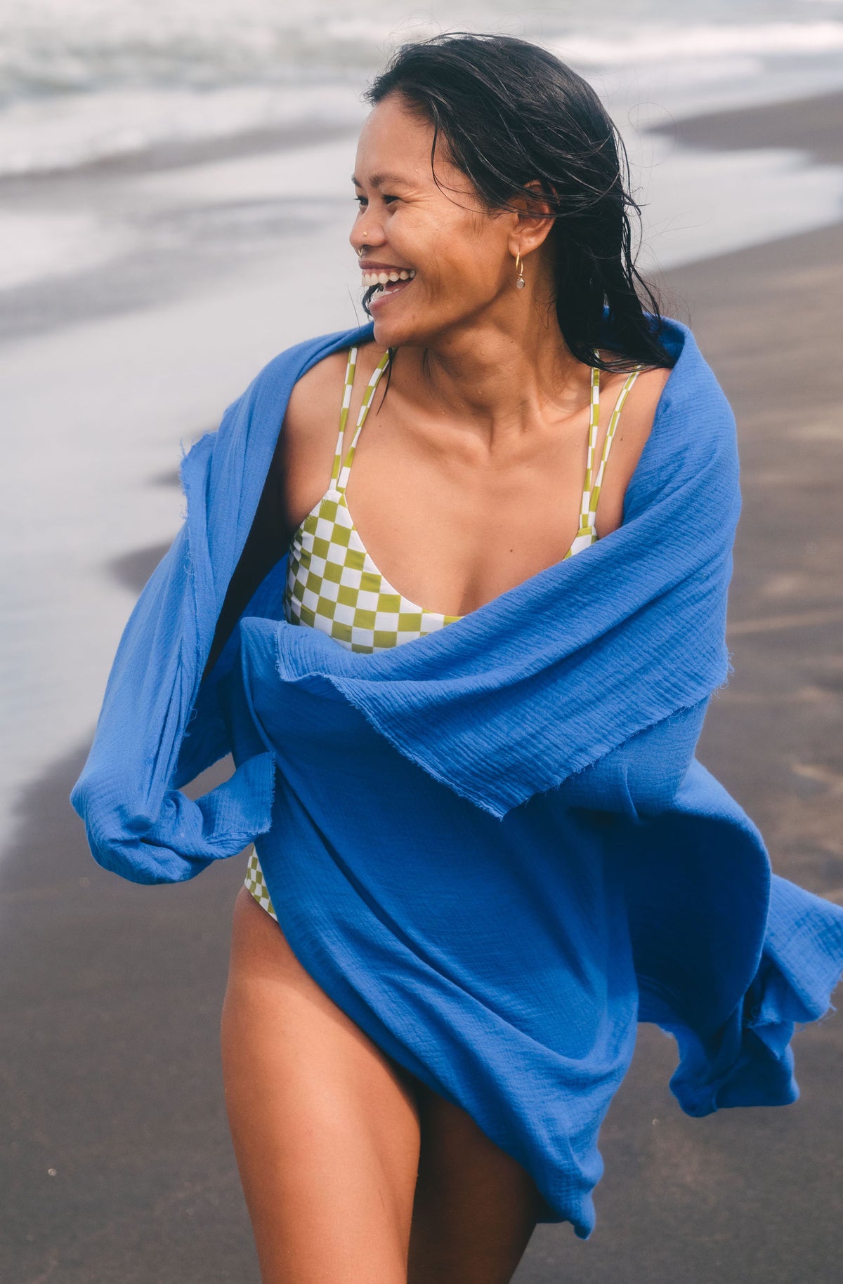 Haapiti Sarong Wrap Organic Cotton Island Blue | SEPTEMBER