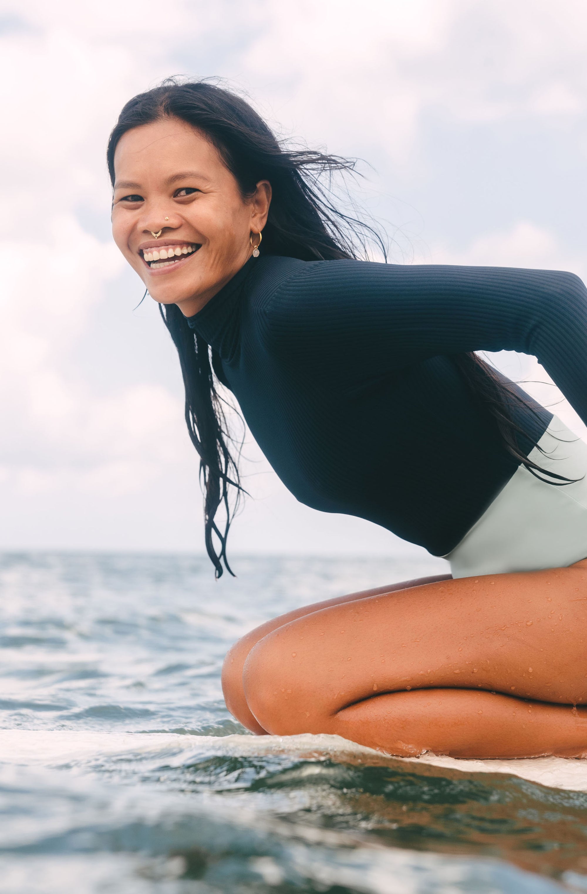 Sumatra Surf Suit Indigo/Lichen Eco Rib