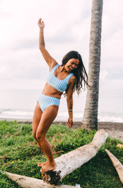 Surf Bikini Top Jane Powder Blue | Women's Swimwear | SEPTEMBER