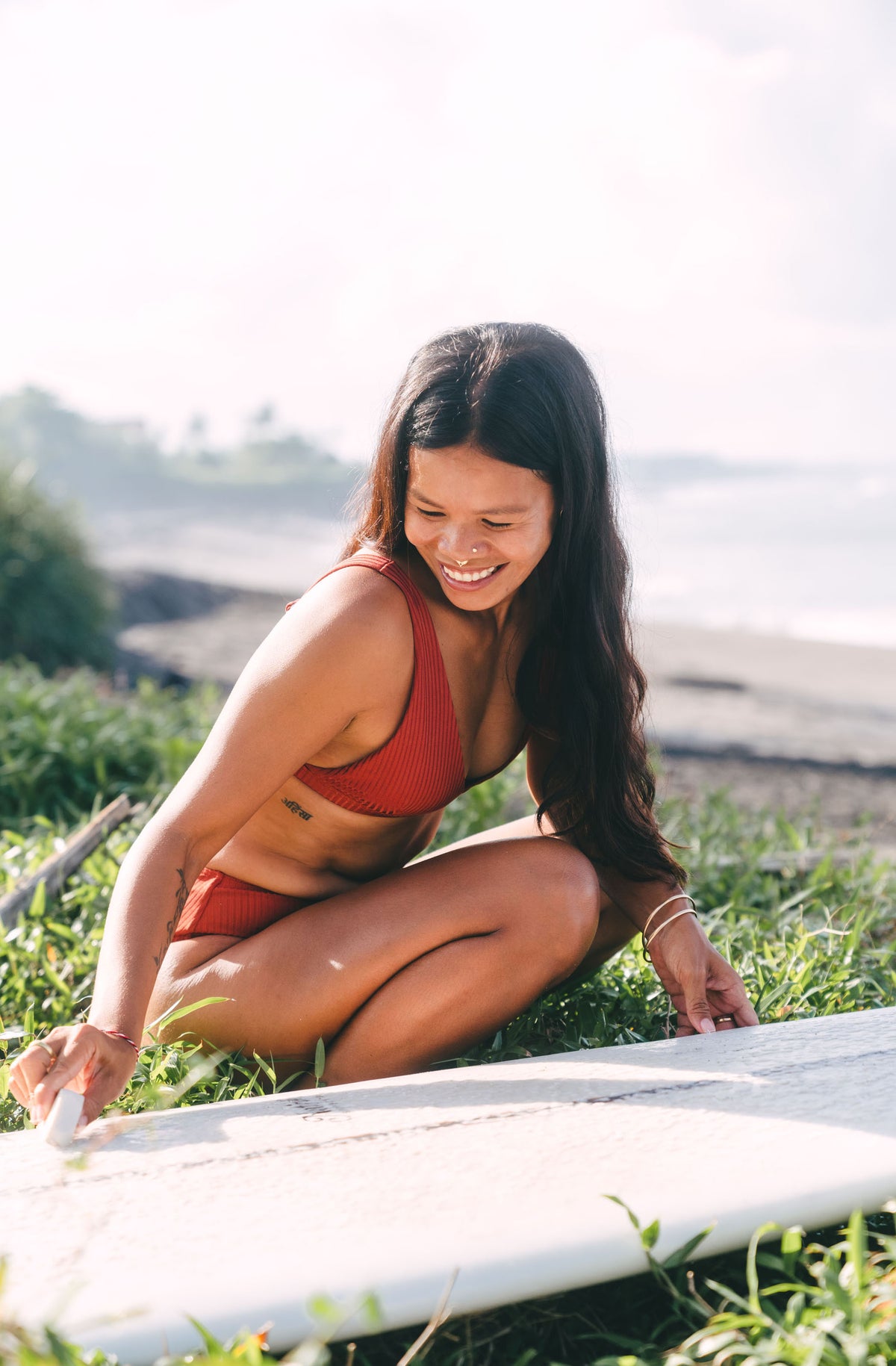 Surf Bikini Top Kiyo Canyon Red