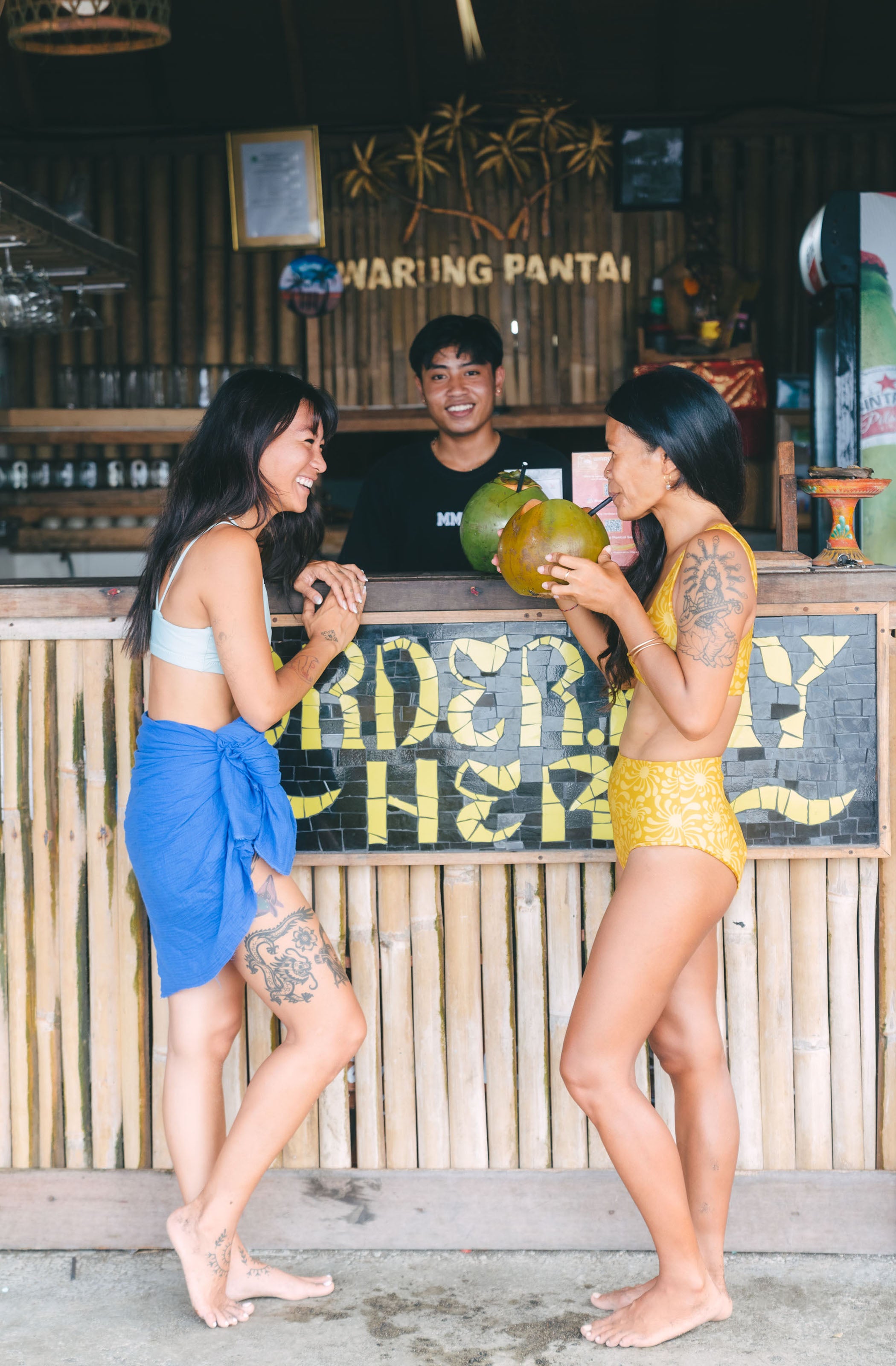 Surf Bikini Bottom Lucky Sun Ray Gold