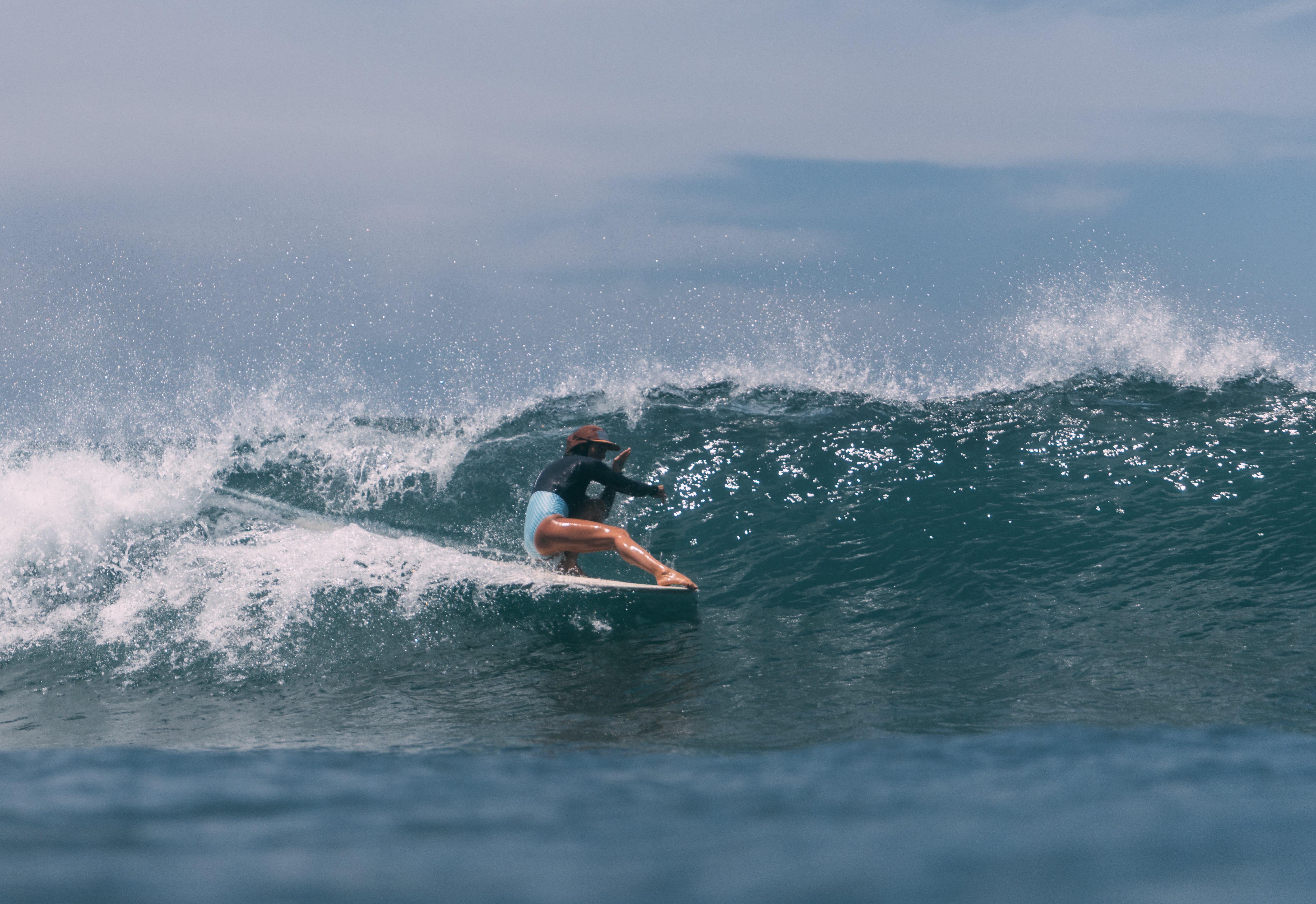 Person surfing on a wave 