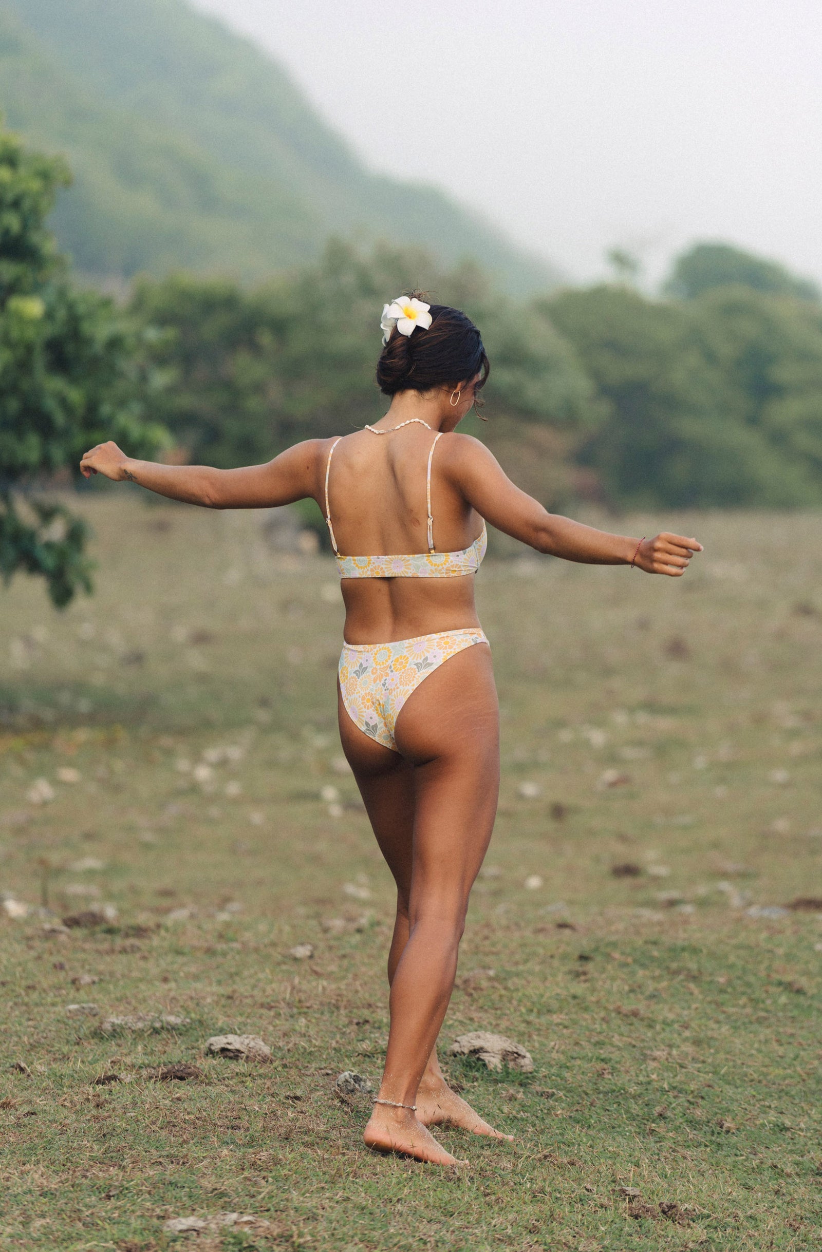 Azure Bikini Bottom Reef Print