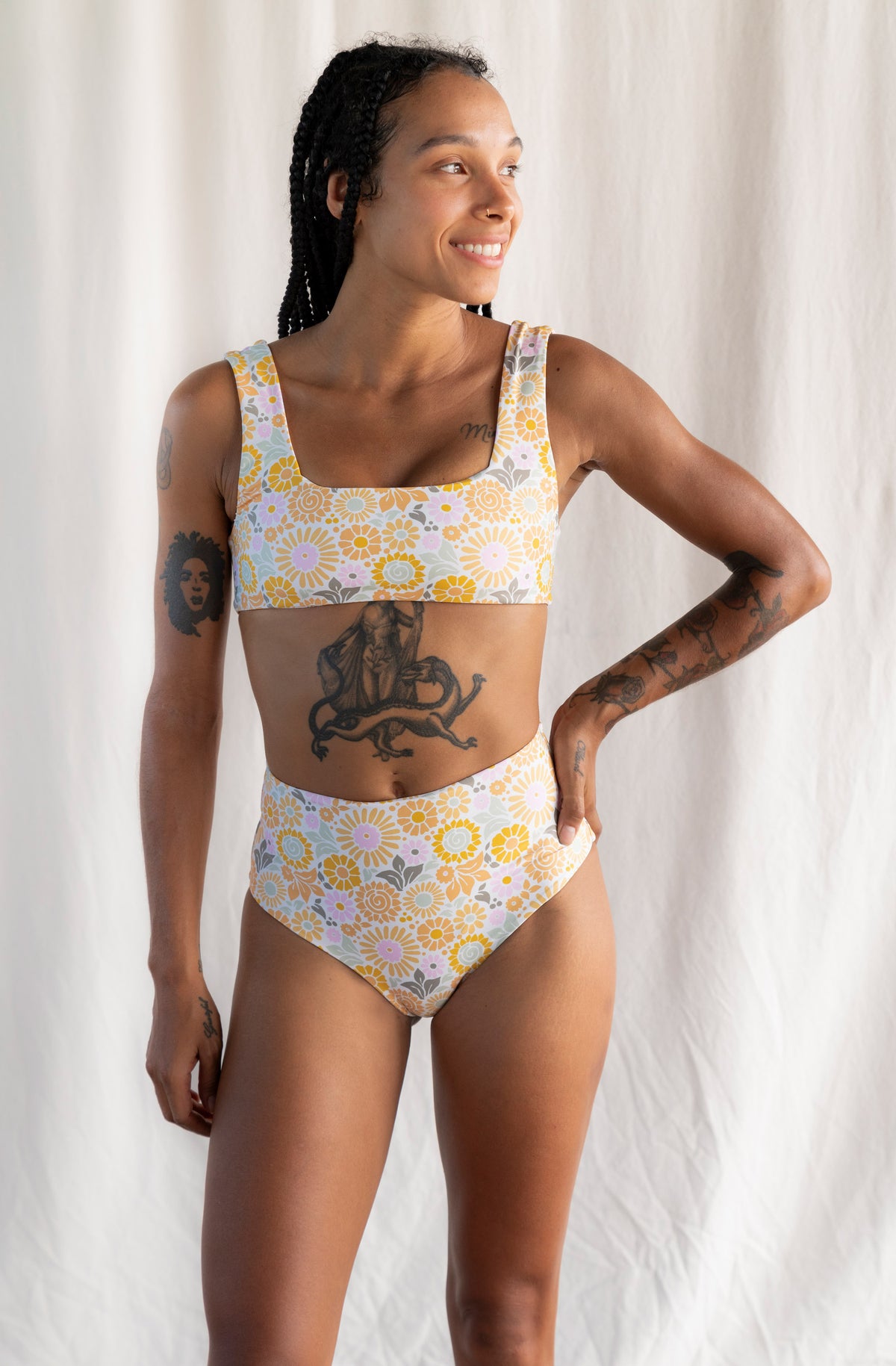 Eden Bikini Top in Reef Print