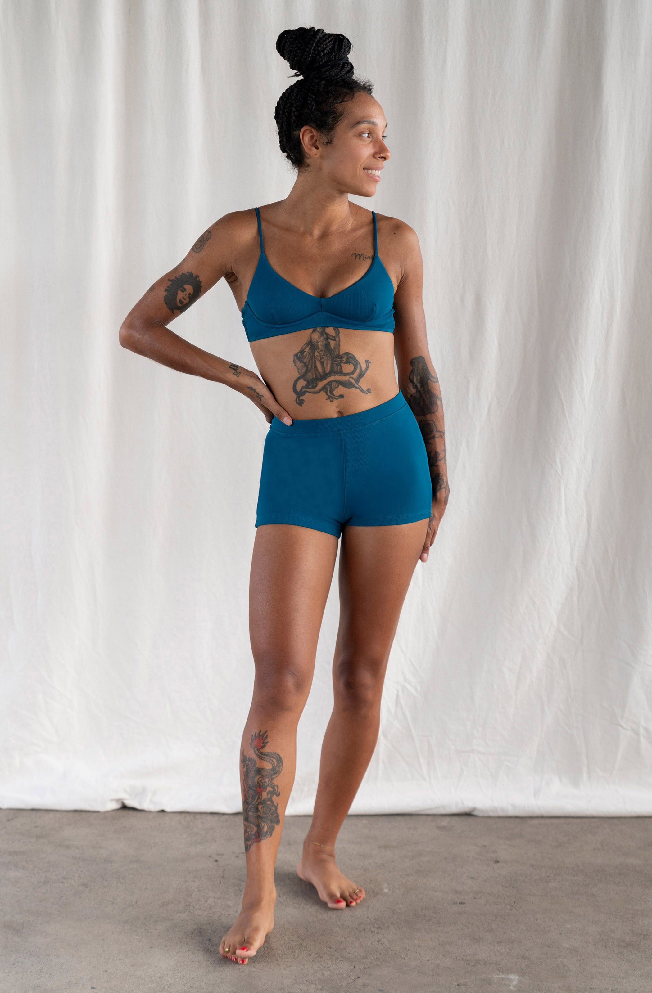 Josie Boyshort — Women's Surf Bikini Boyshort, Full Coverage