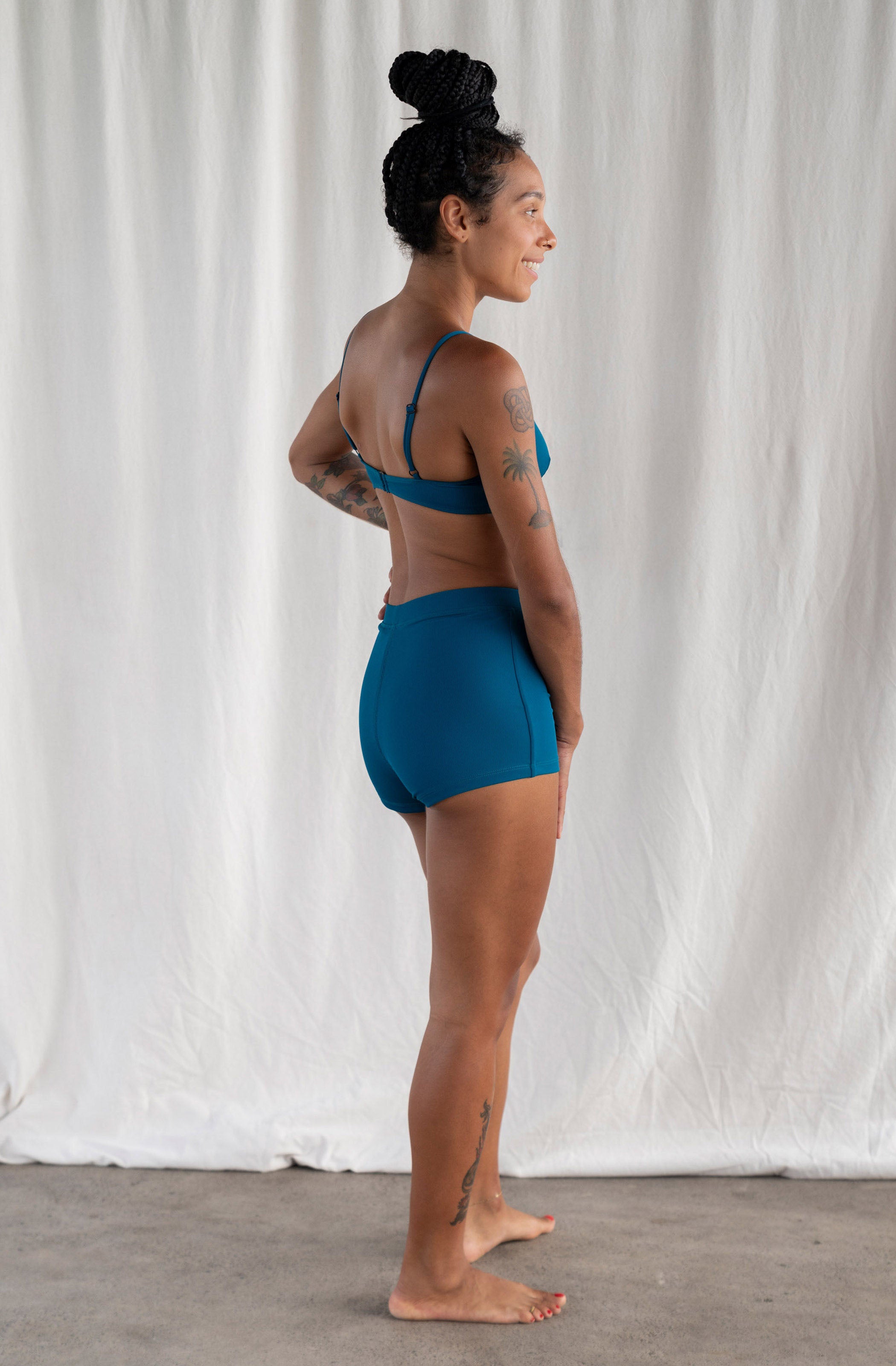 Josie Boyshorts Agave Blue Rib