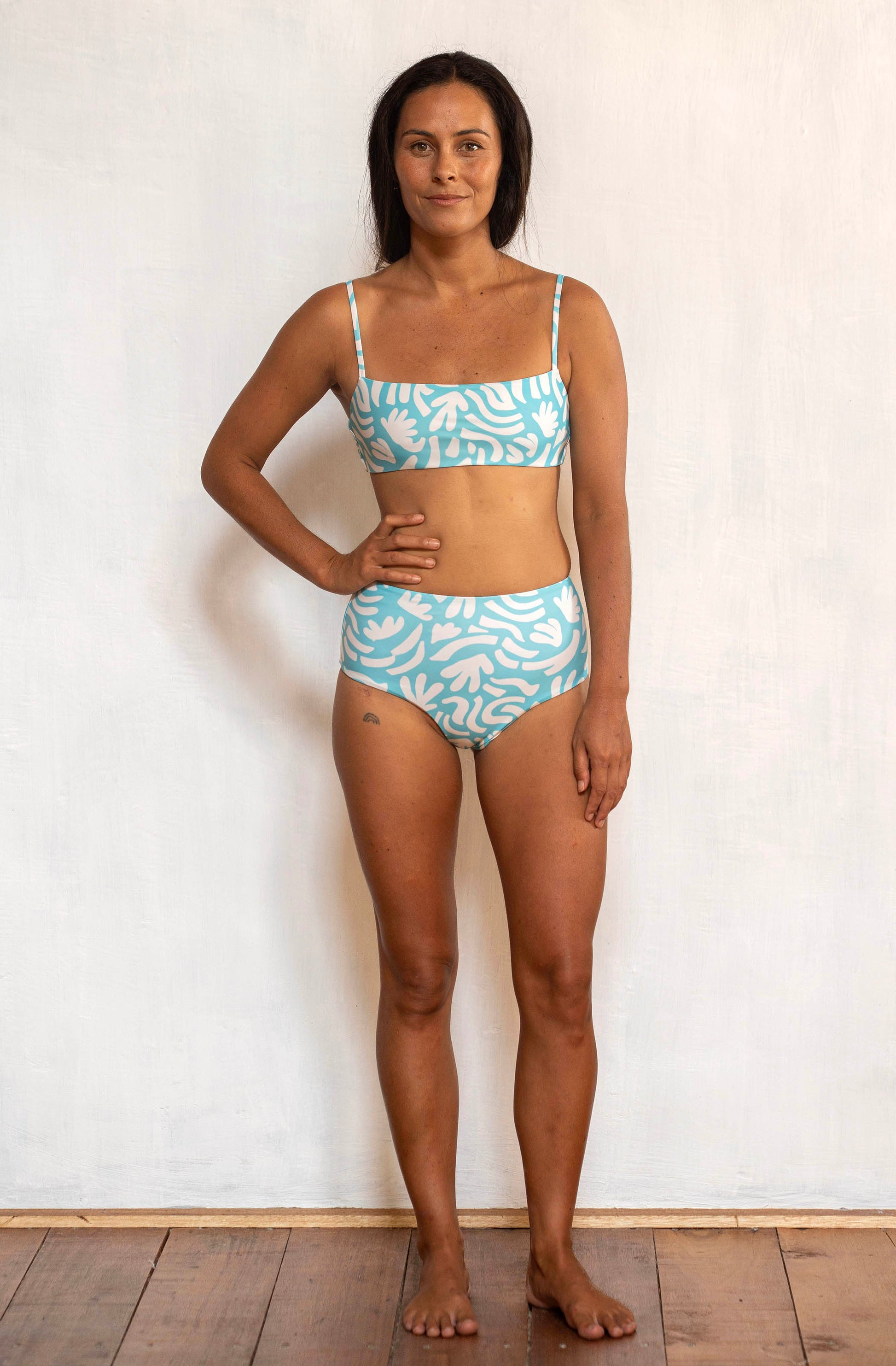 Lucky Bikini Bottom in Coral Garden