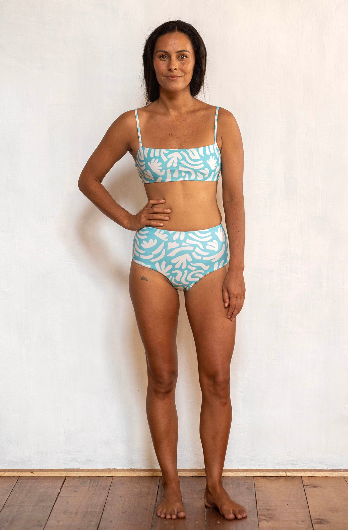 Lucky Bikini Bottom in Coral Garden