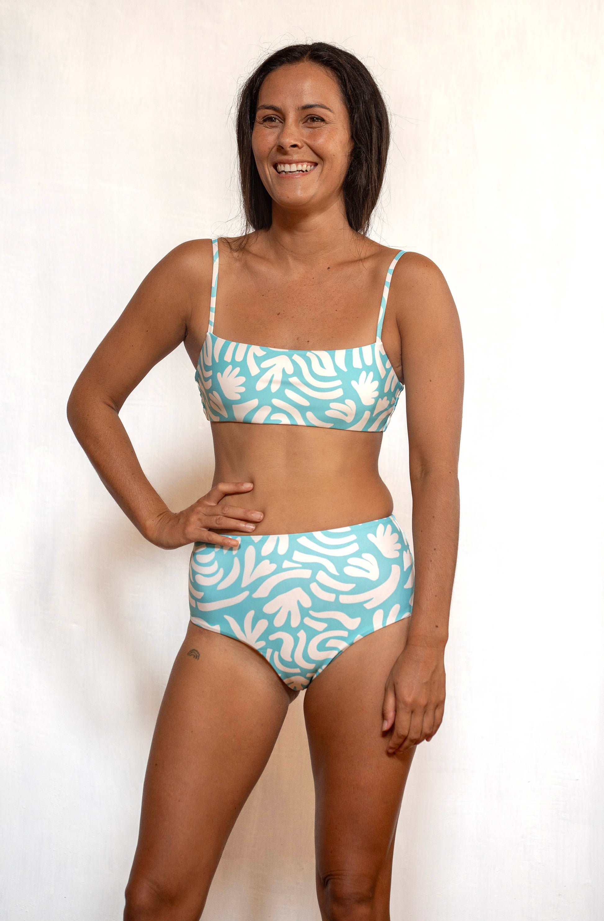 Lucky Bikini Bottom in Coral Garden