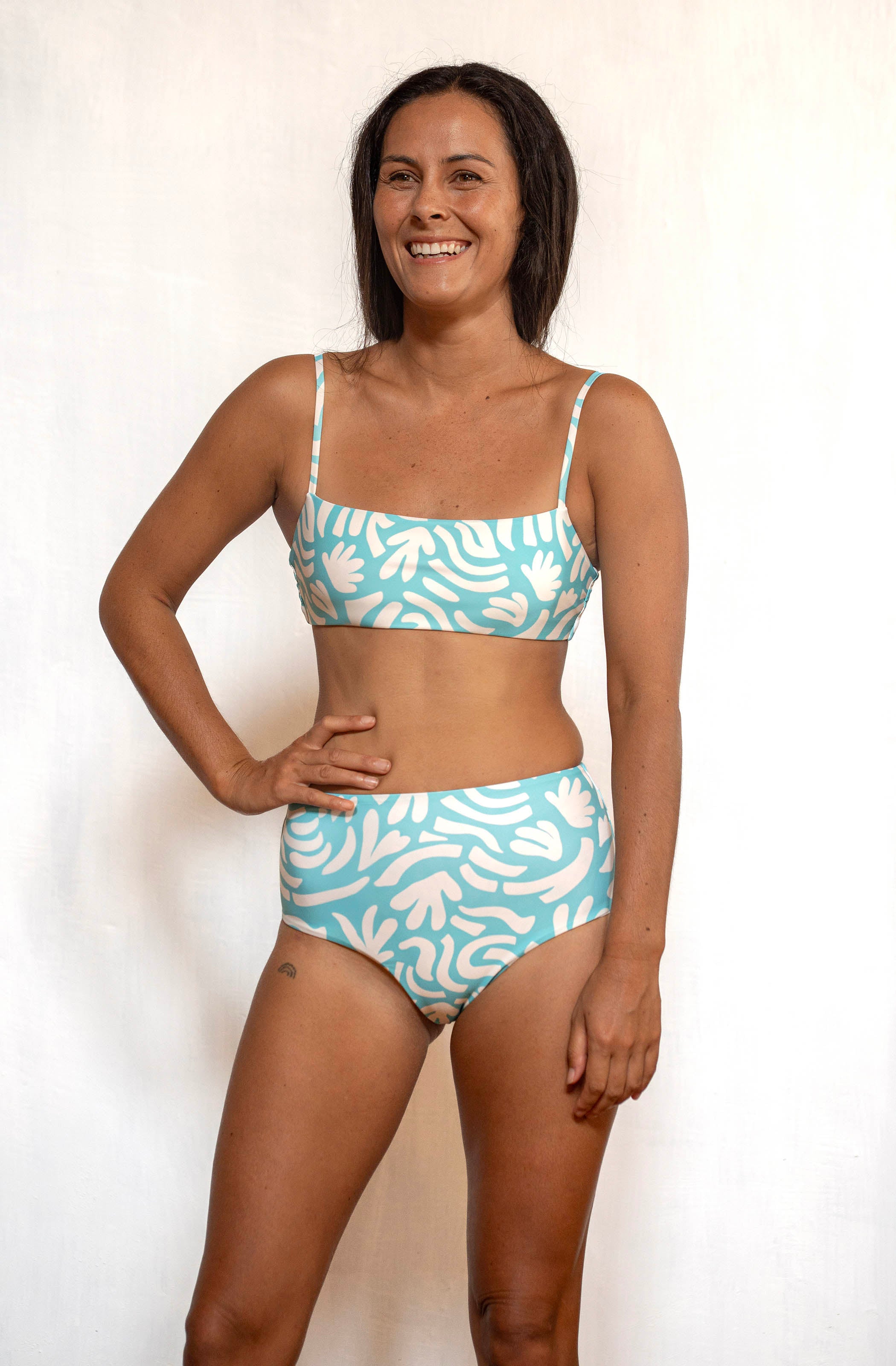 Lucky Bikini Bottom in Coral Garden