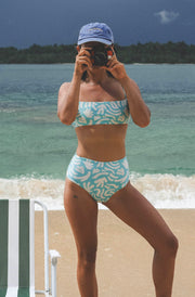 Lucky Bikini Bottom in Coral Garden