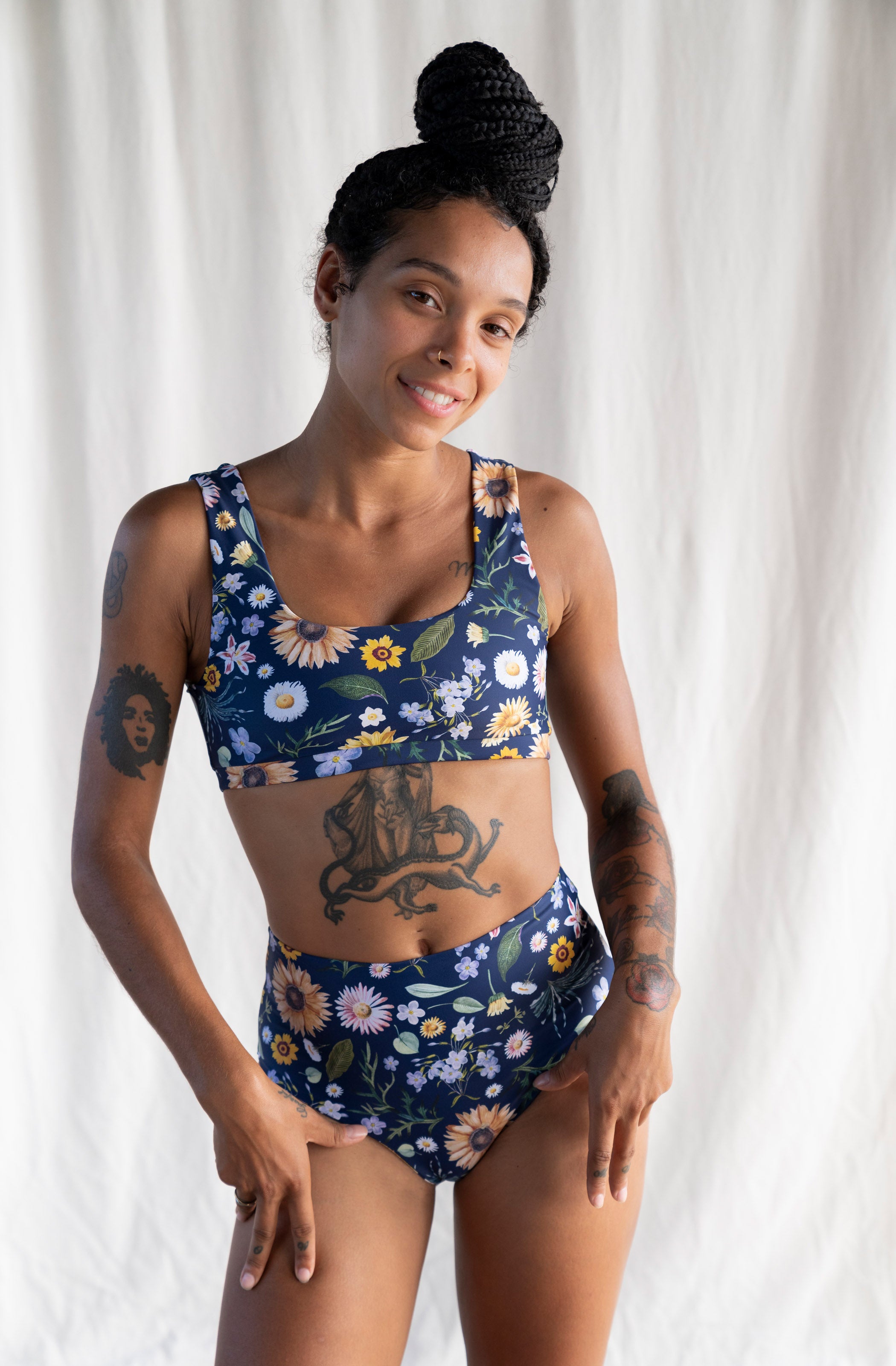 Lucky Bikini Bottom in Garden Party Print