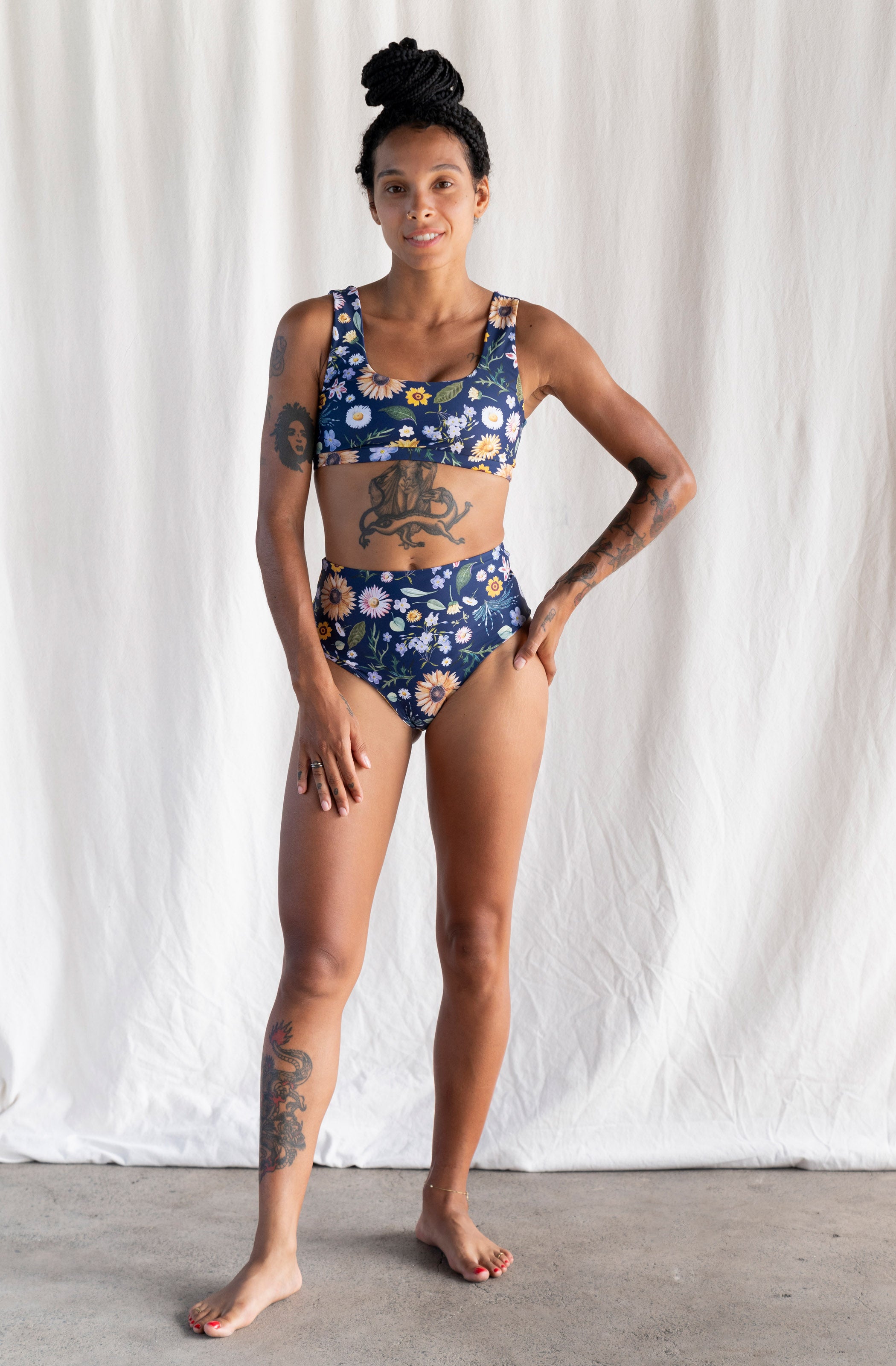 Lucky Bikini Bottom in Garden Party Print