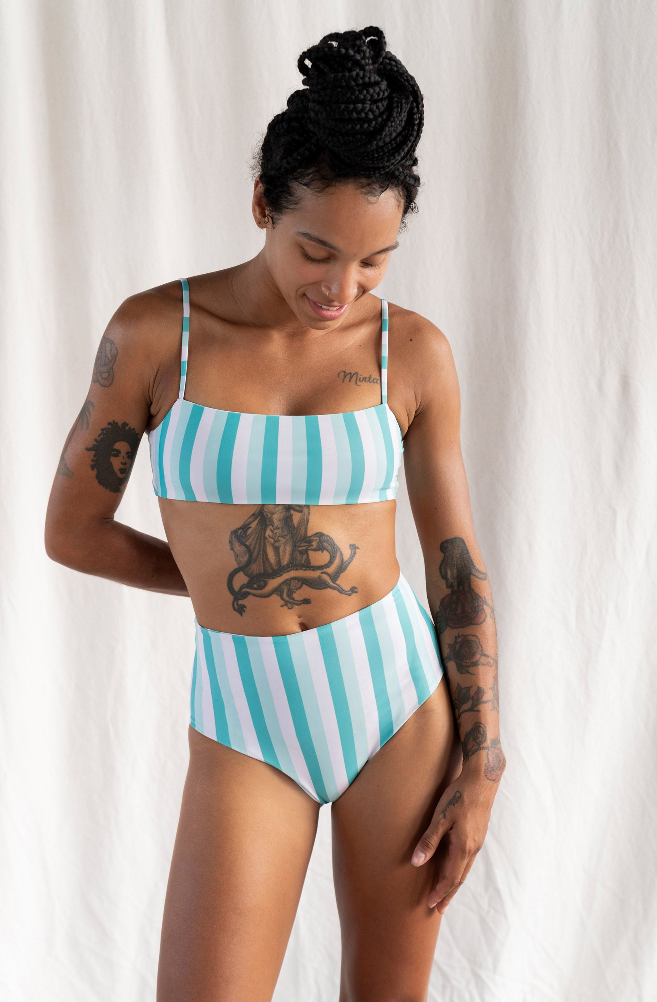 Lucky Bottom Lagoon Green Stripe