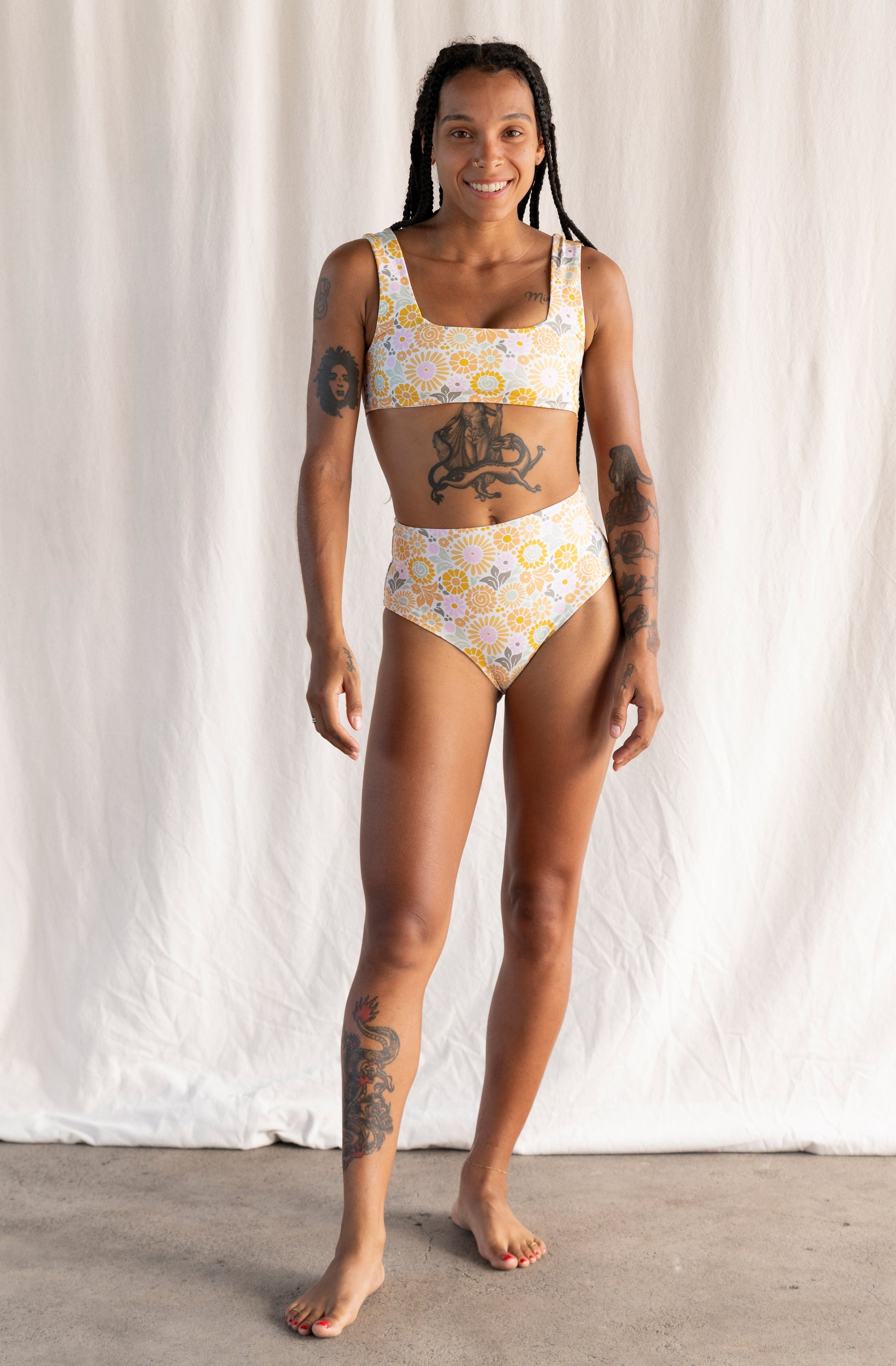 Lucky Bikini Bottom in Reef Prin