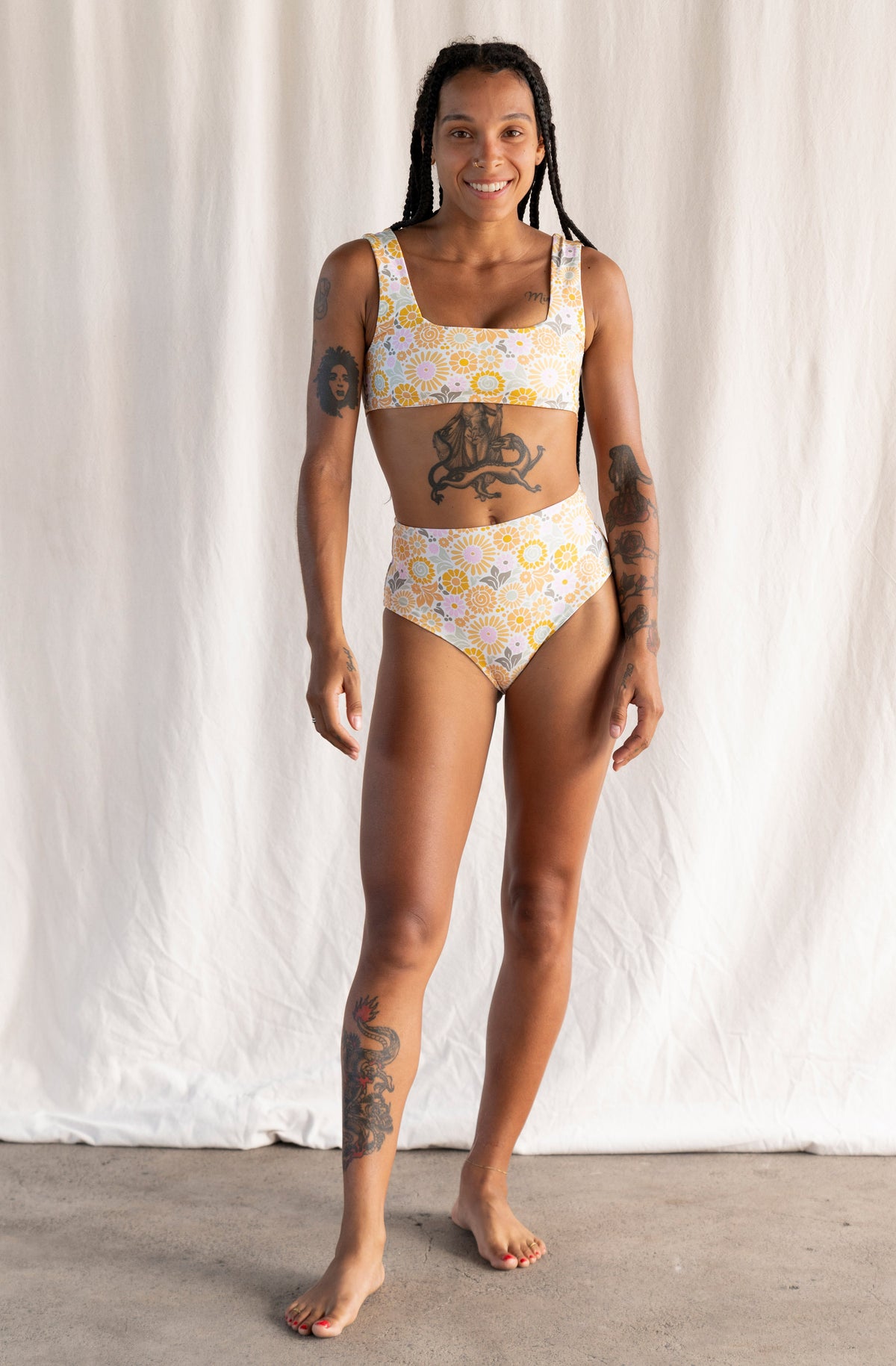 Lucky Bikini Bottom in Reef Prin