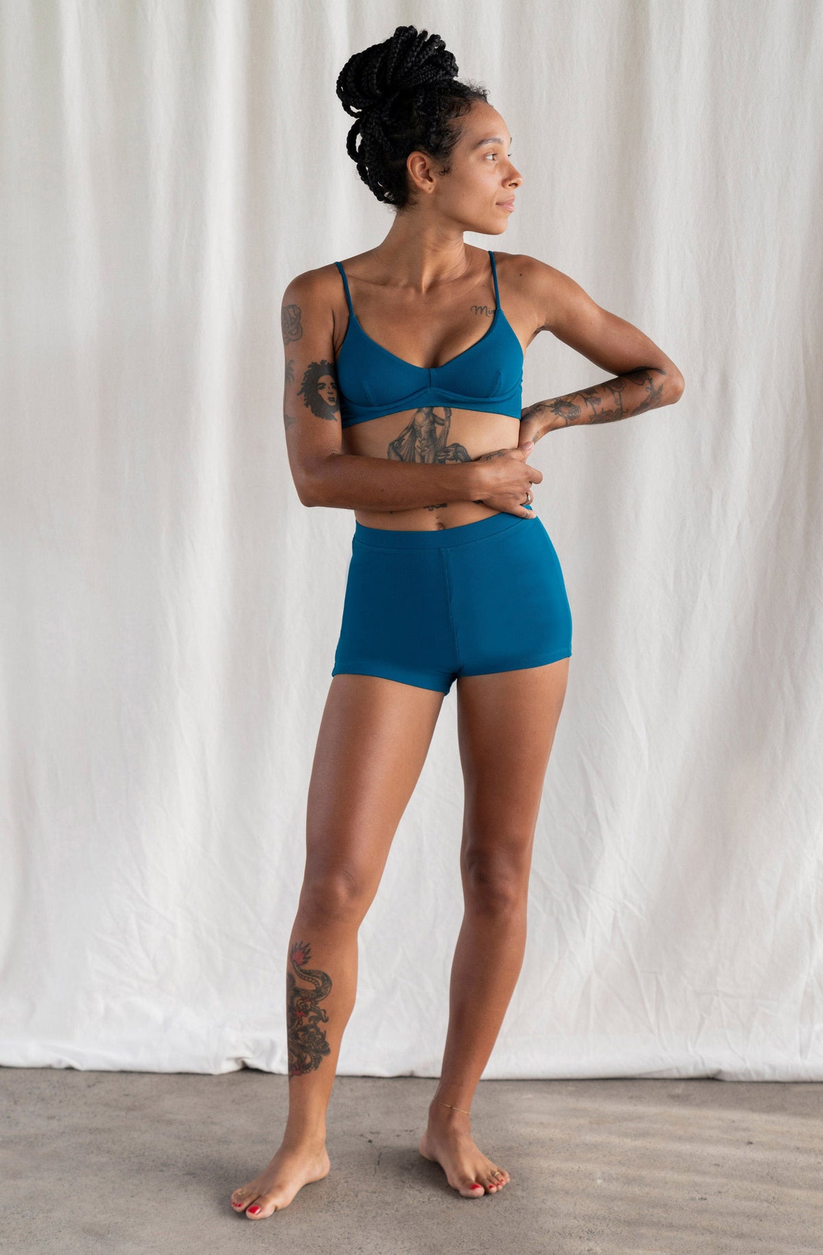 Maya Top Agave Blue Rib 