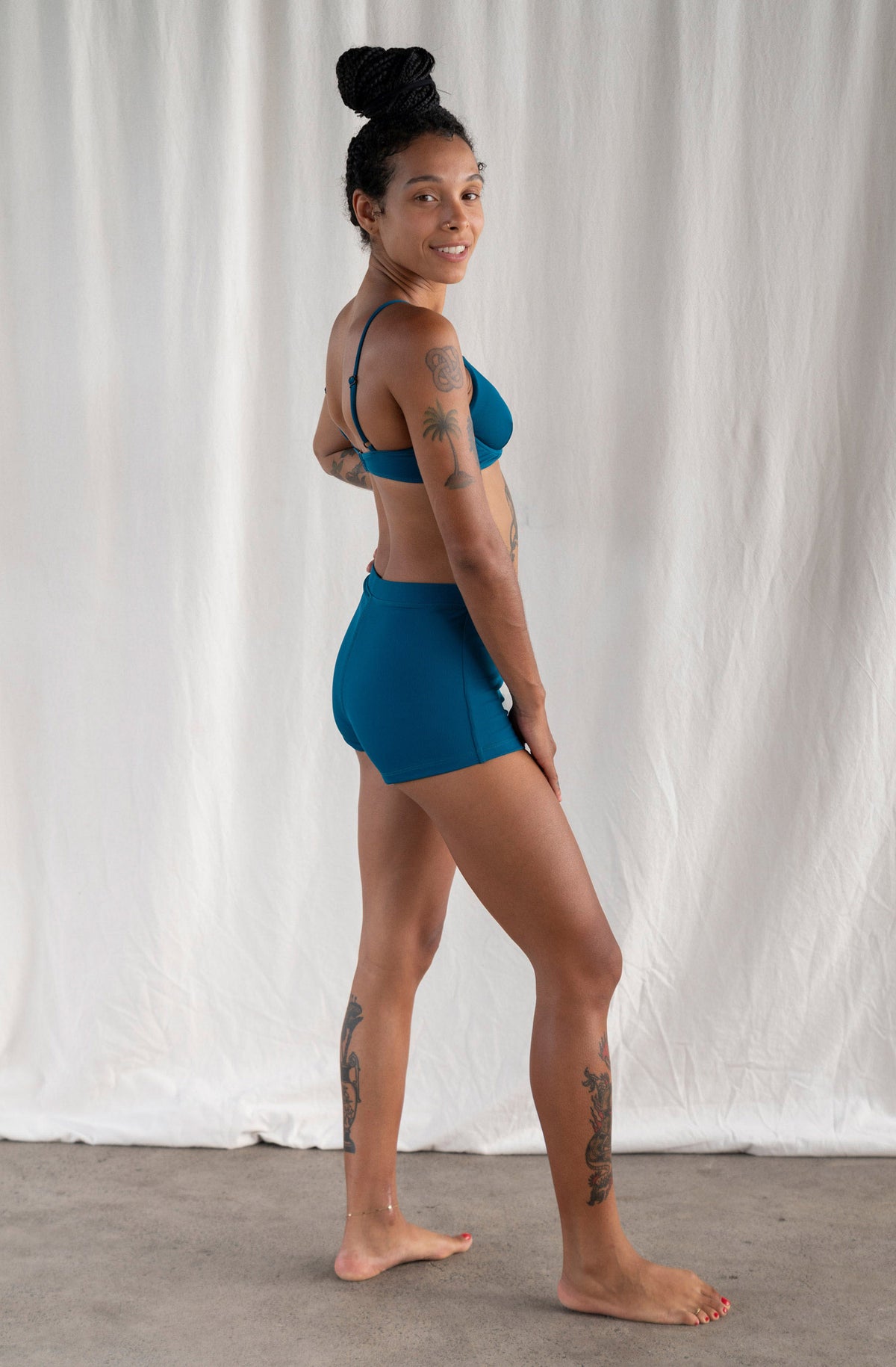 Maya Top Agave Blue Rib 