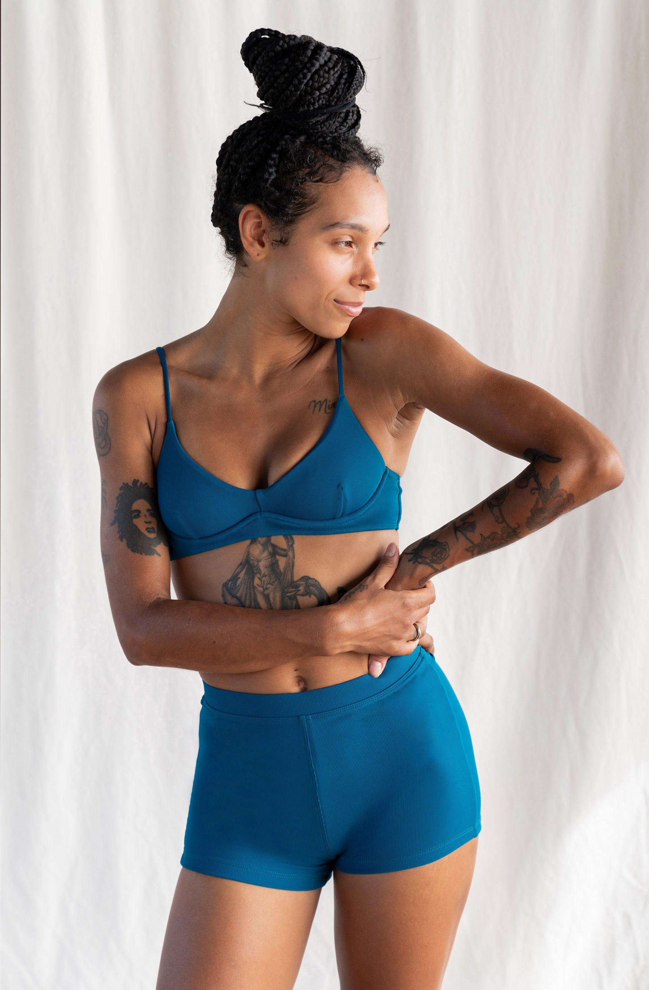 Maya Top Agave Blue Rib 