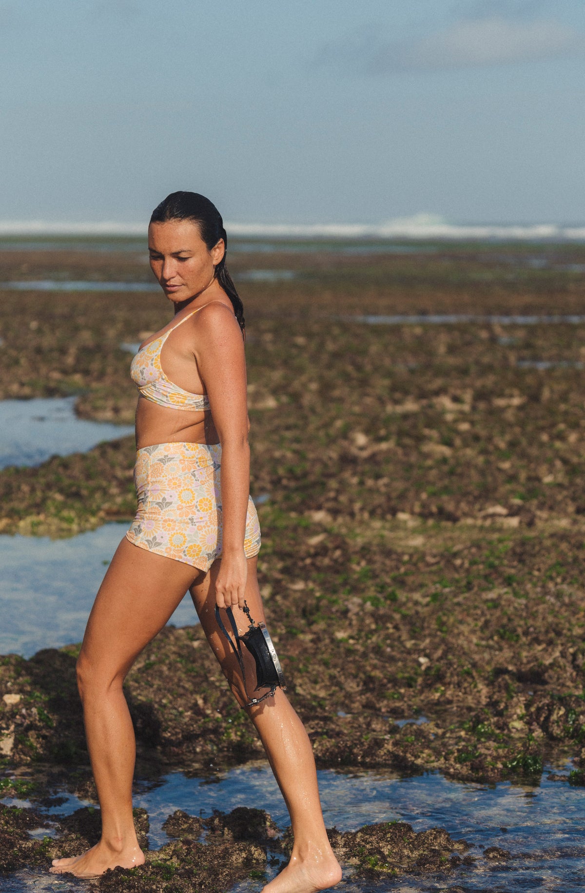Maya Bikini Top in Reef Print 