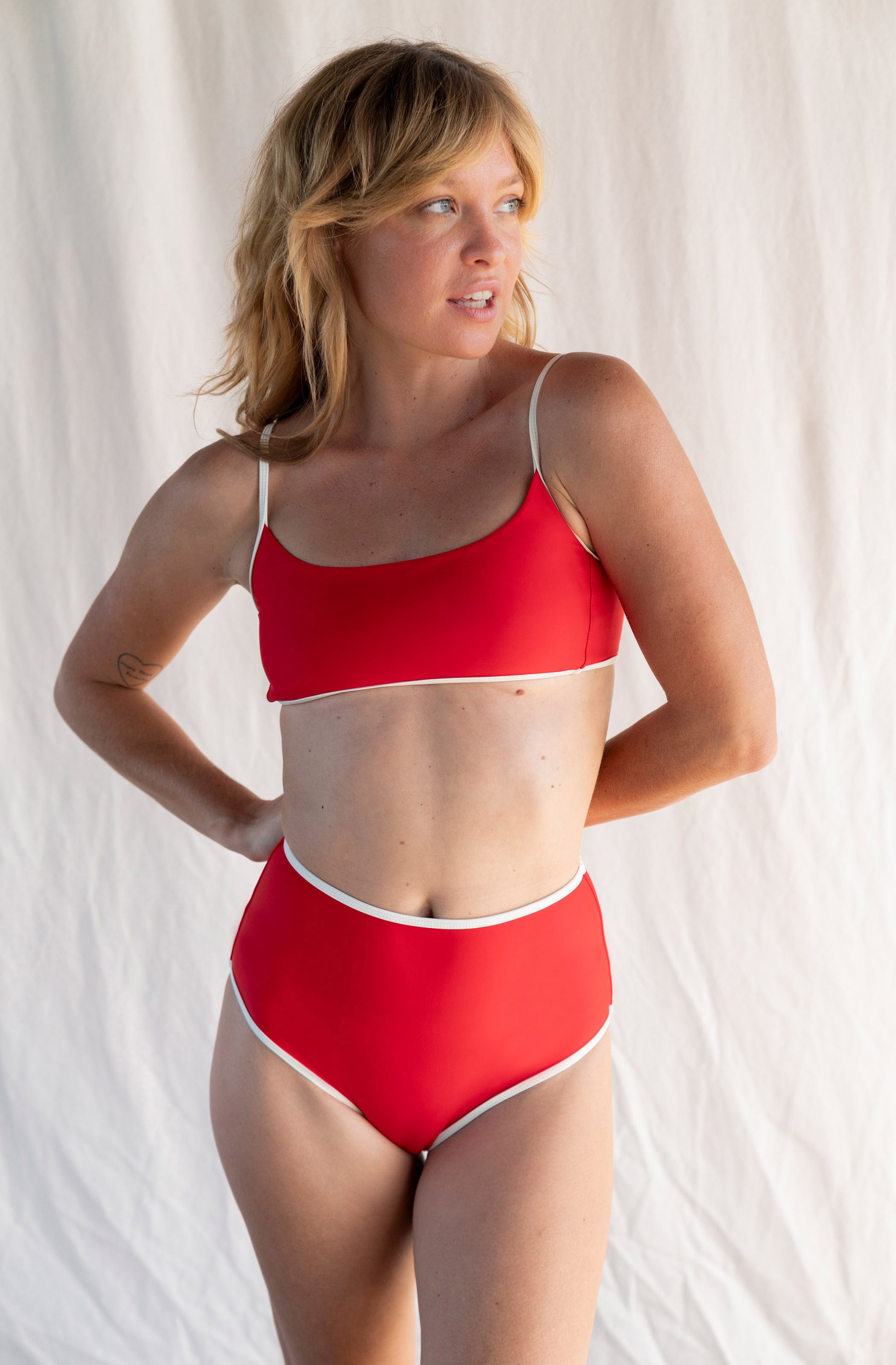 River Bikini Top in Lava Red