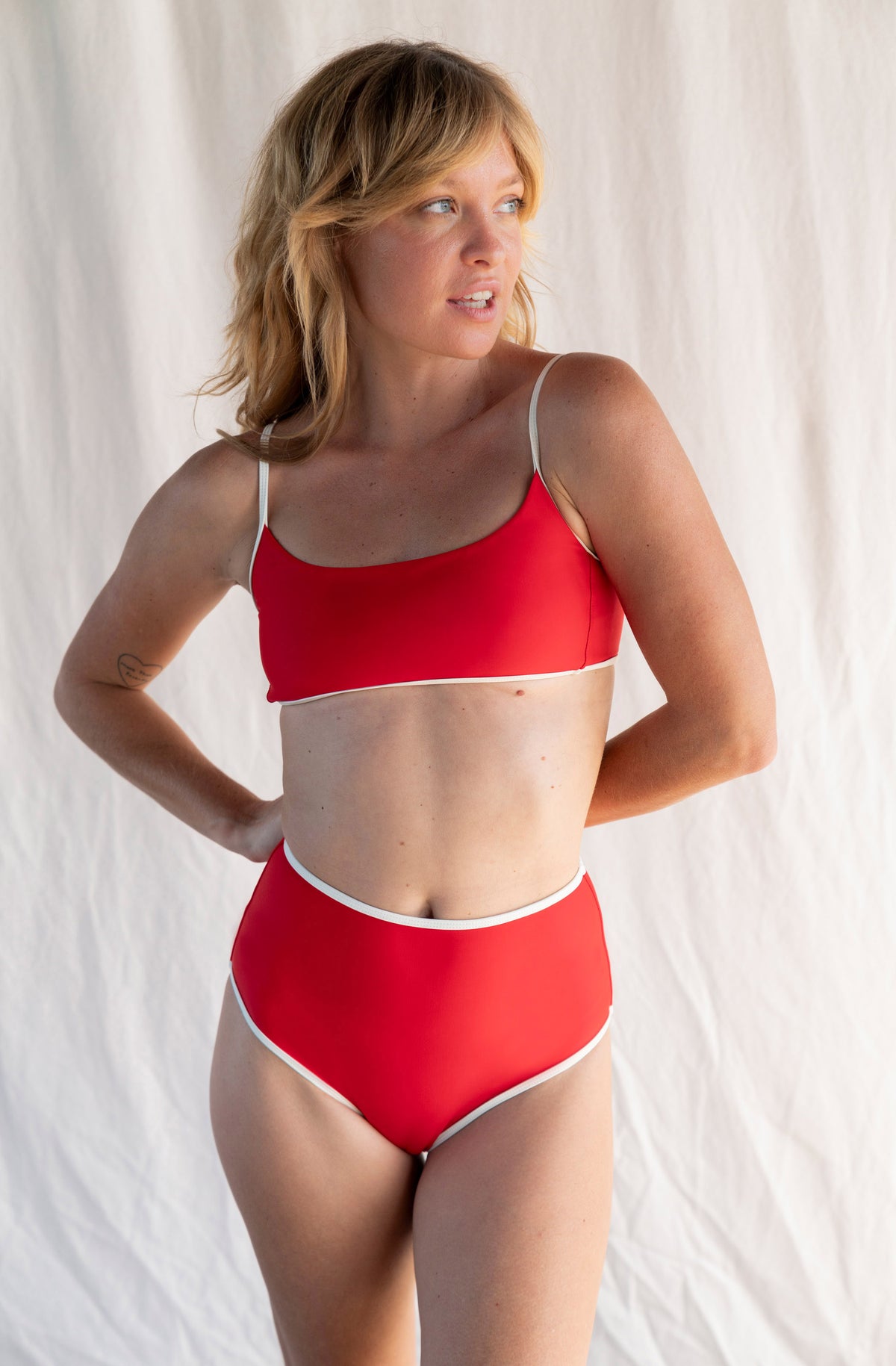 River Bikini Top in Lava Red