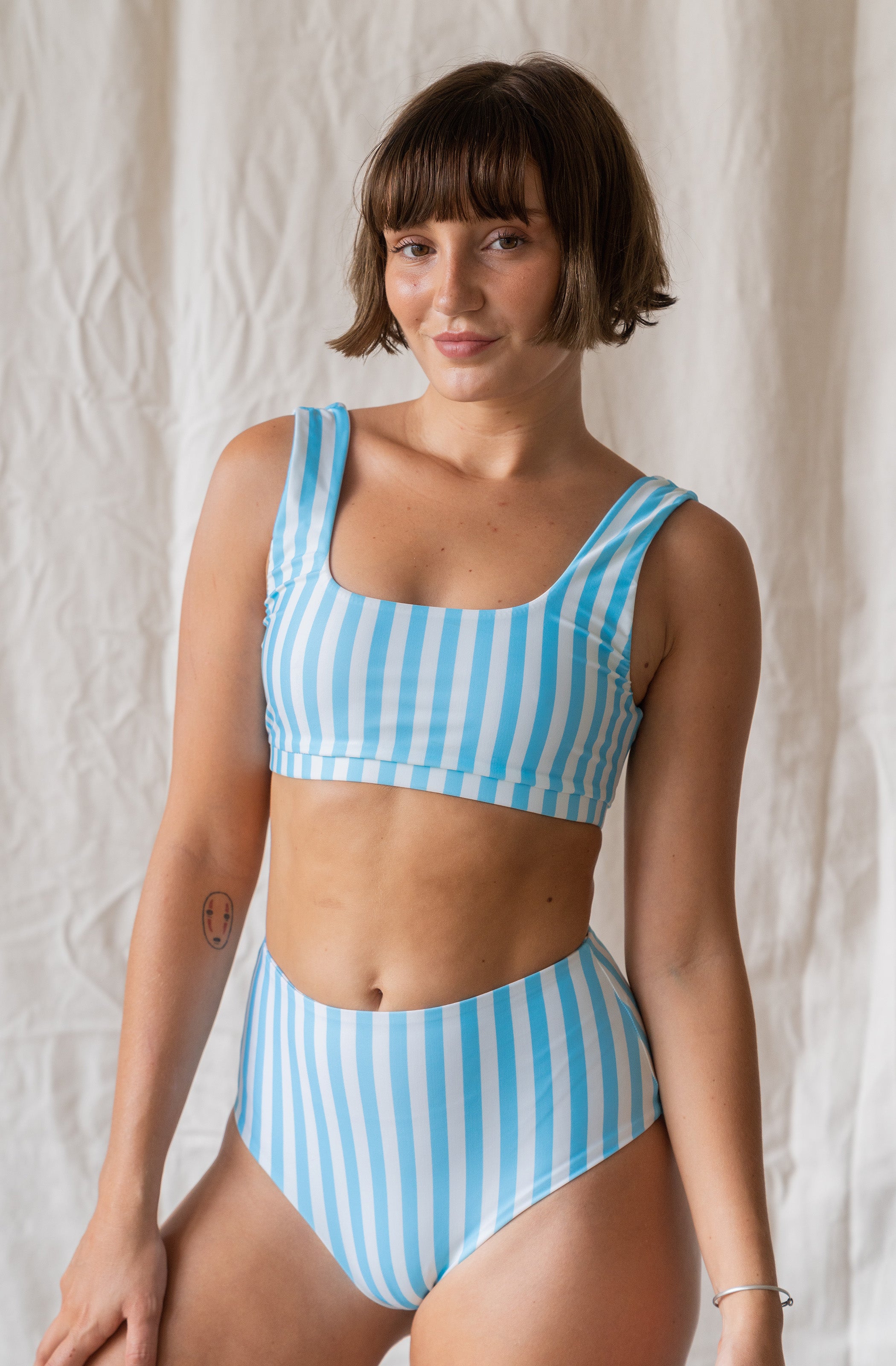 Surf Bikini Bottom Lucky Powder Blue | Women's Swimwear | SEPTEMBER