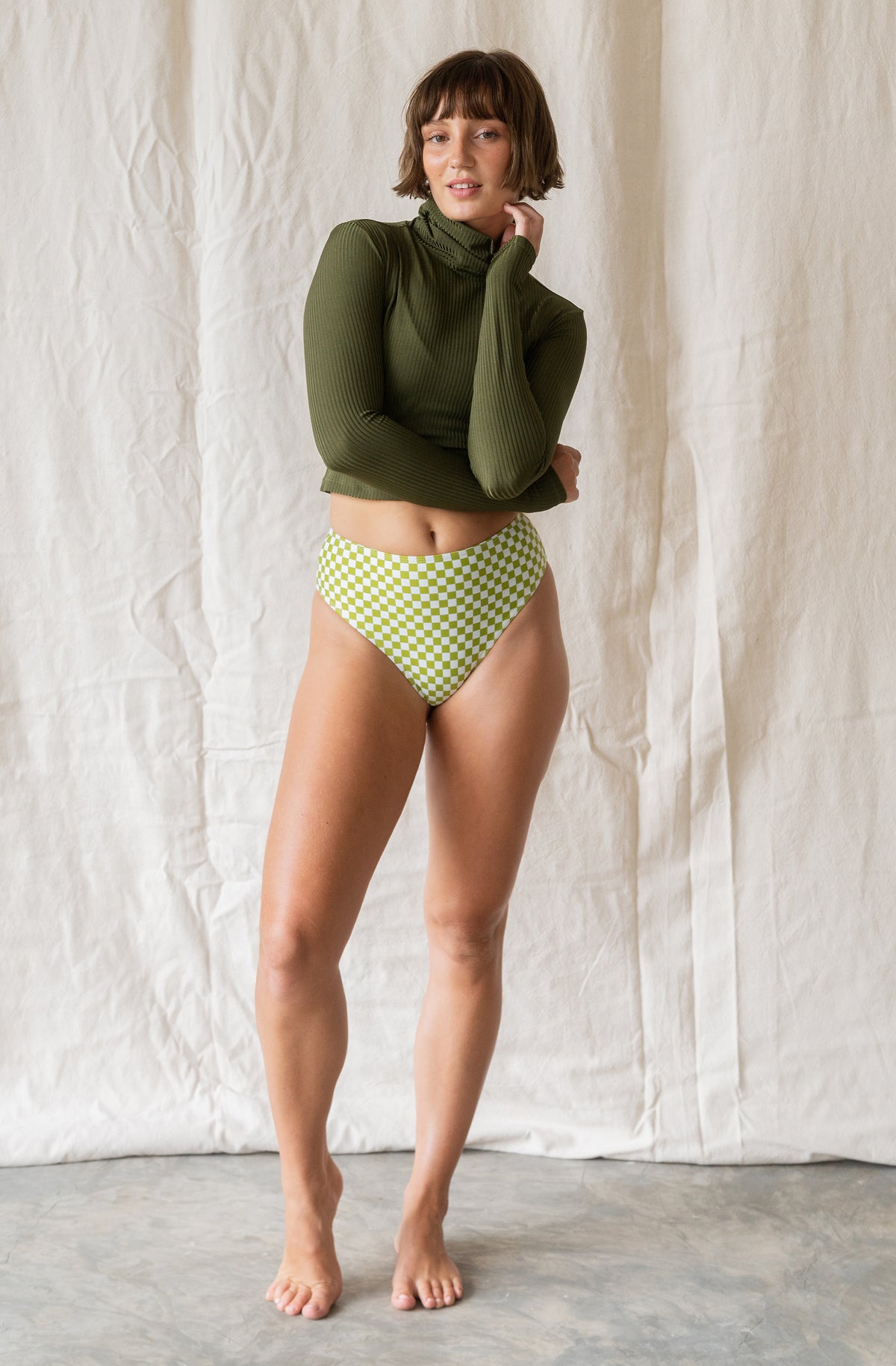 Surf Rashguard Scorpion Top Kelp | Women&#39;s Swimwear | SEPTEMBER 