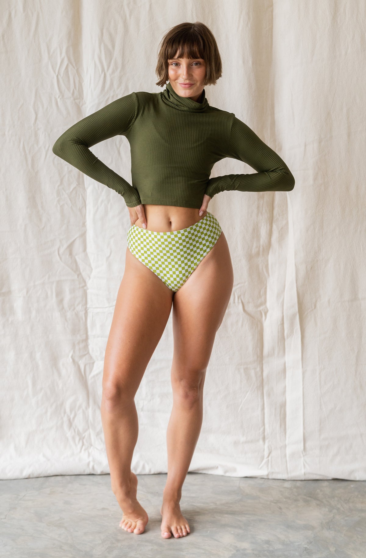 Surf Rashguard Scorpion Top Kelp | Women&#39;s Swimwear | SEPTEMBER 