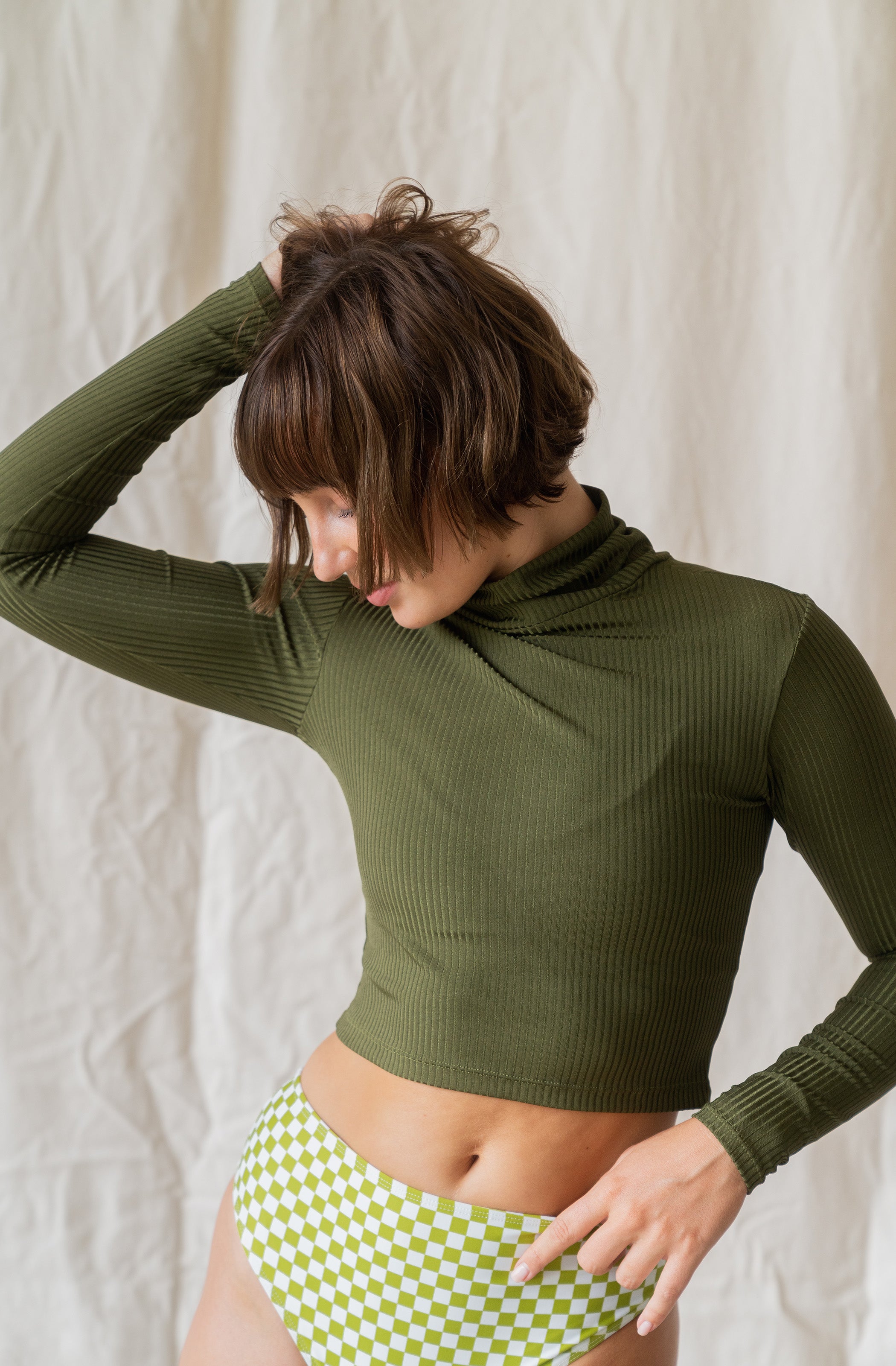 Surf Rashguard Scorpion Top Kelp | Women's Swimwear | SEPTEMBER 