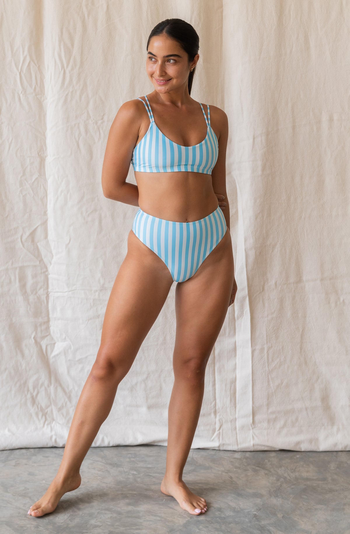 Surf Bikini Top Topanga Powder Blue