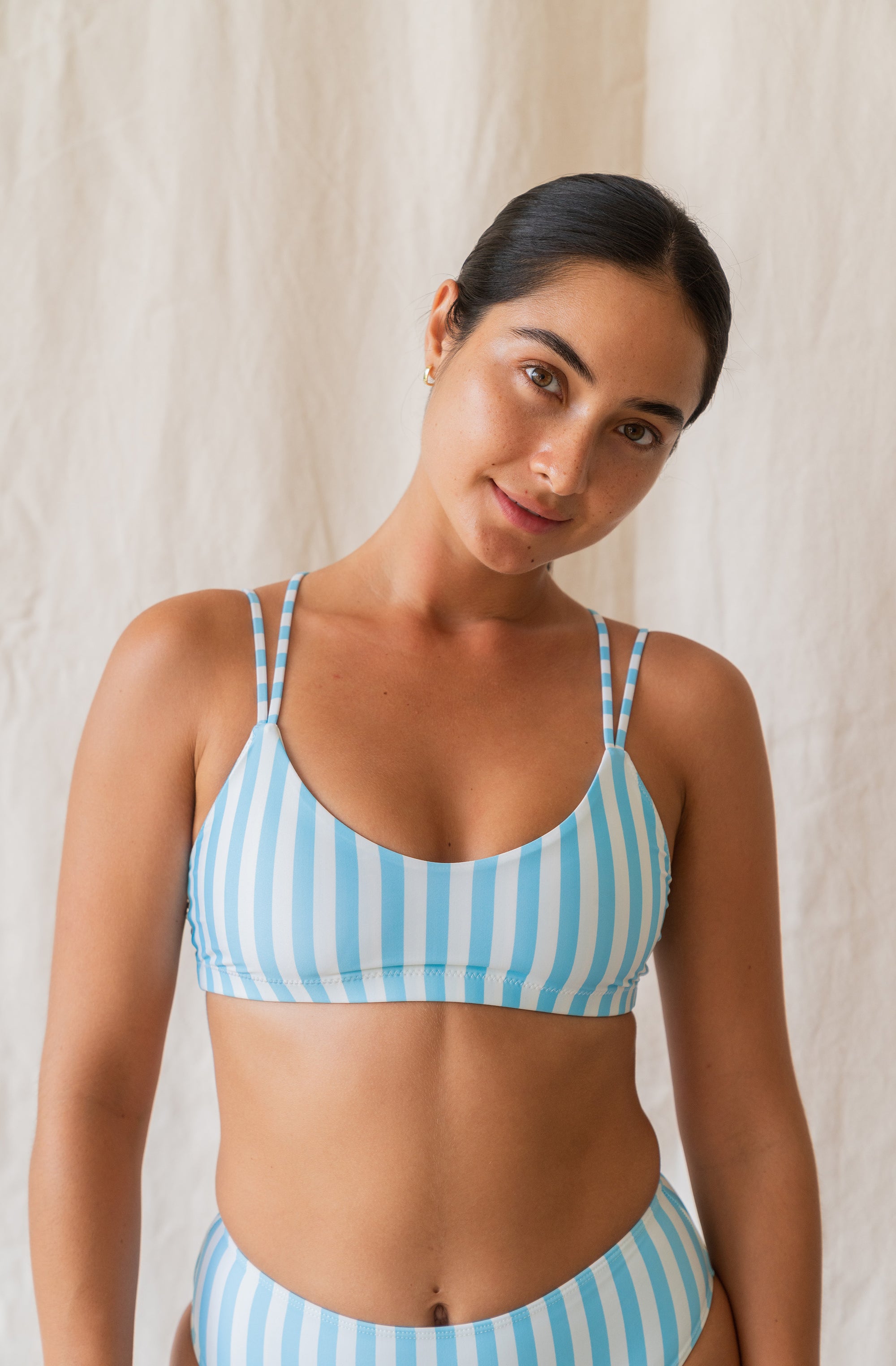 Surf Bikini Top Topanga Powder Blue | Women's Swimwear | SEPTEMBER