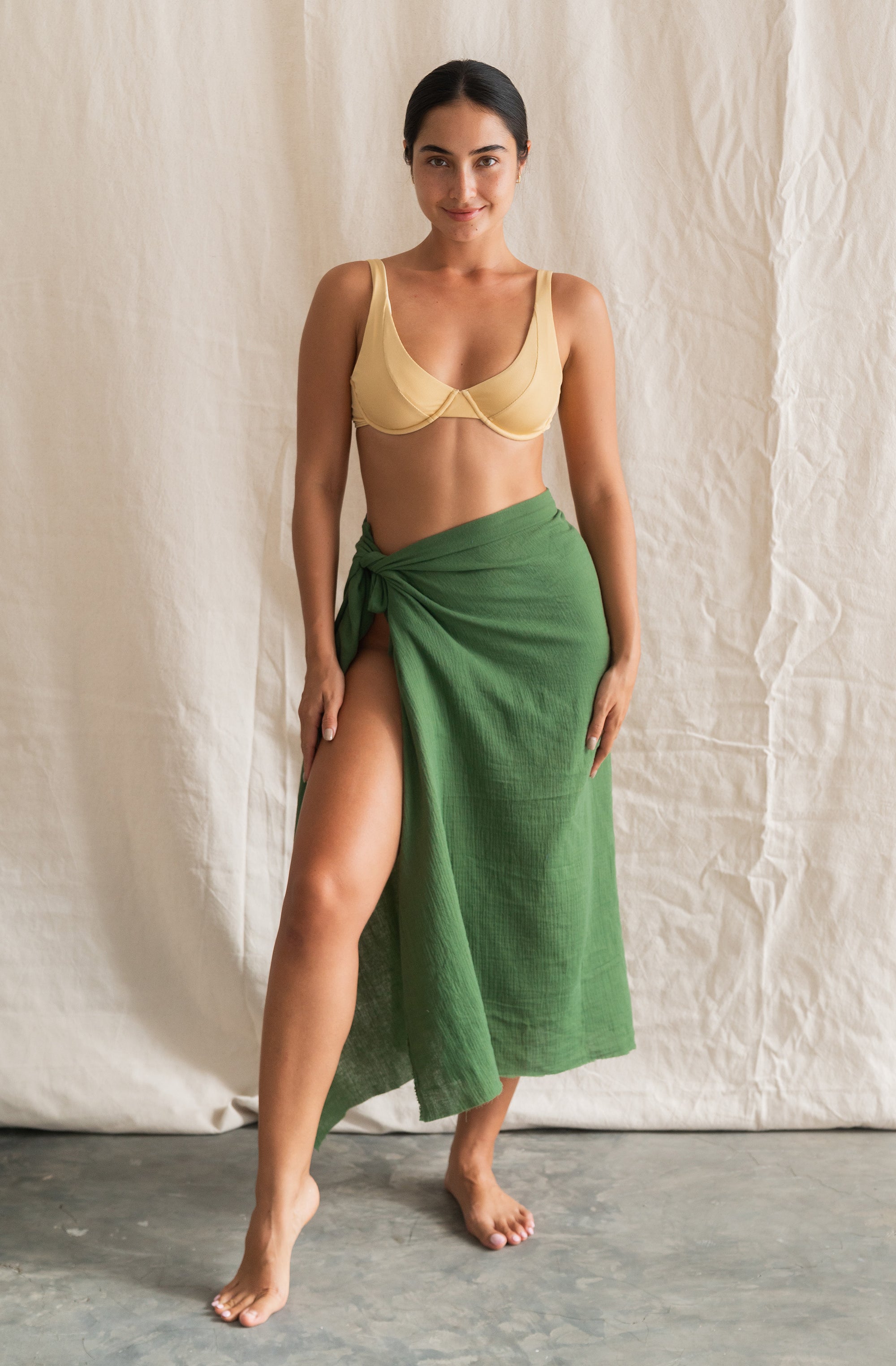 Haapiti Sarong Wrap Organic Cotton Kelp | SEPTEMBER