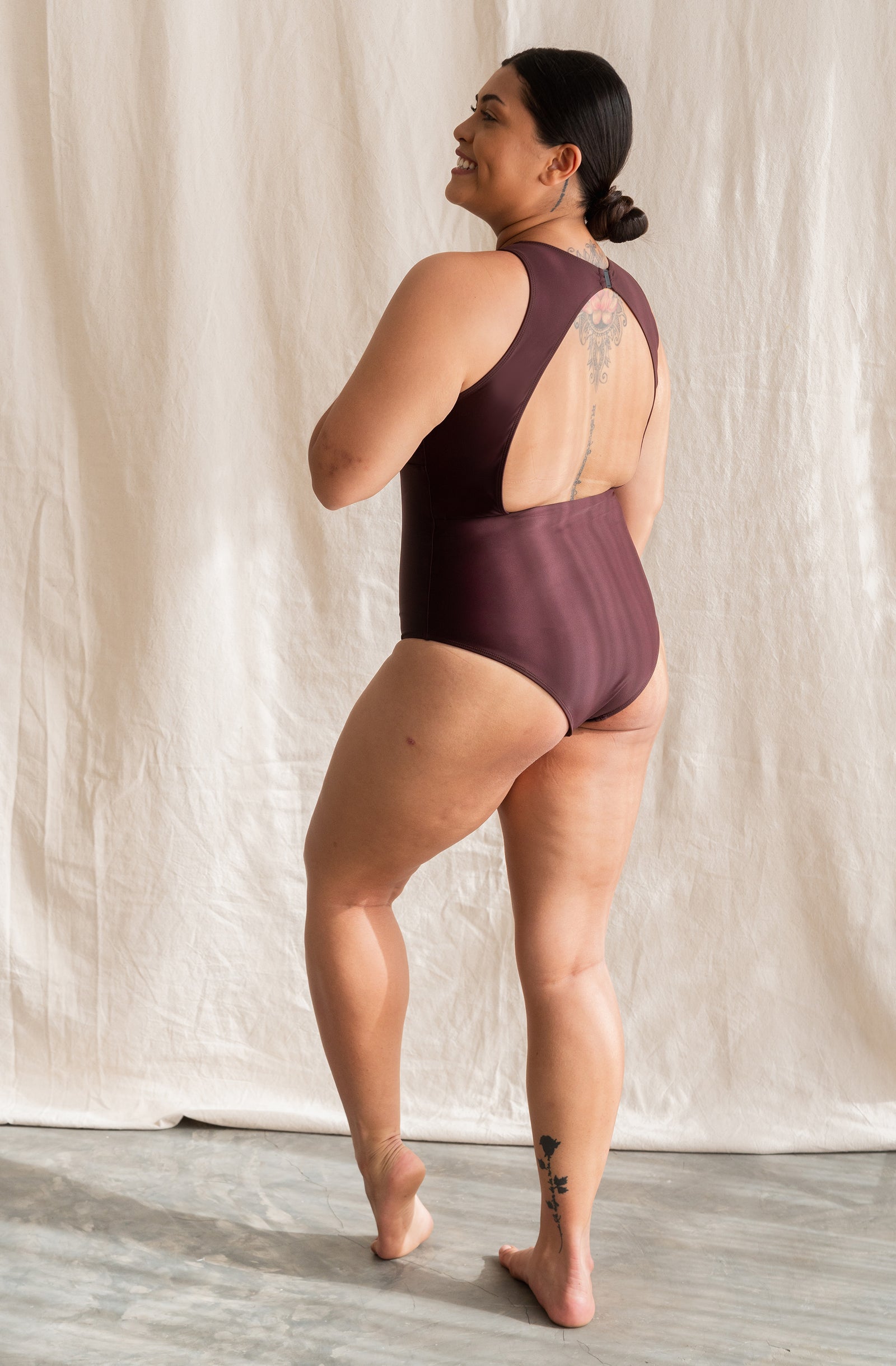 One Piece Surf Swimsuit Ami Cocoa | Swimwear | SEPTEMBER