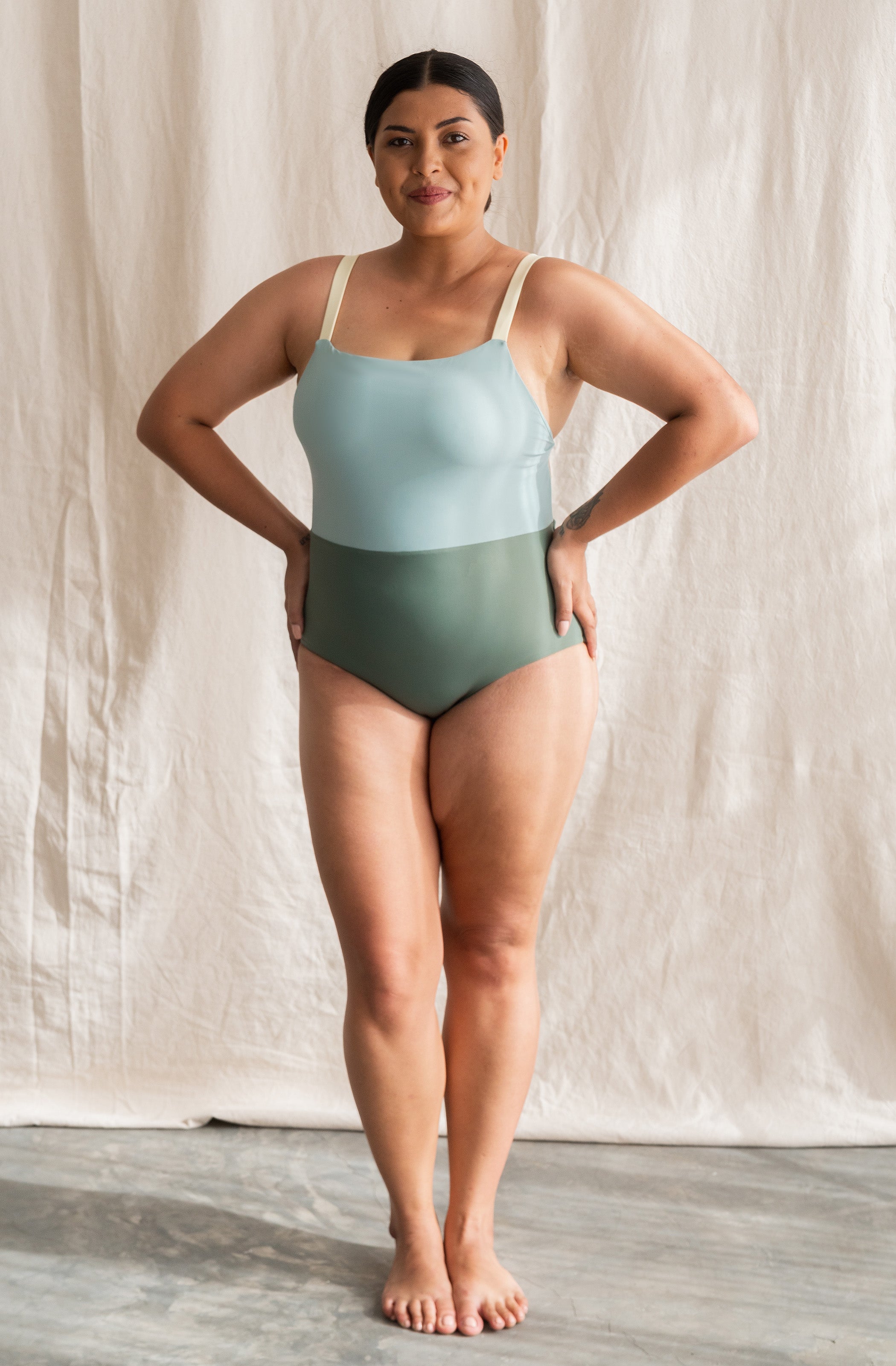 Women's One Piece Surf Swimsuit Paris Lichen