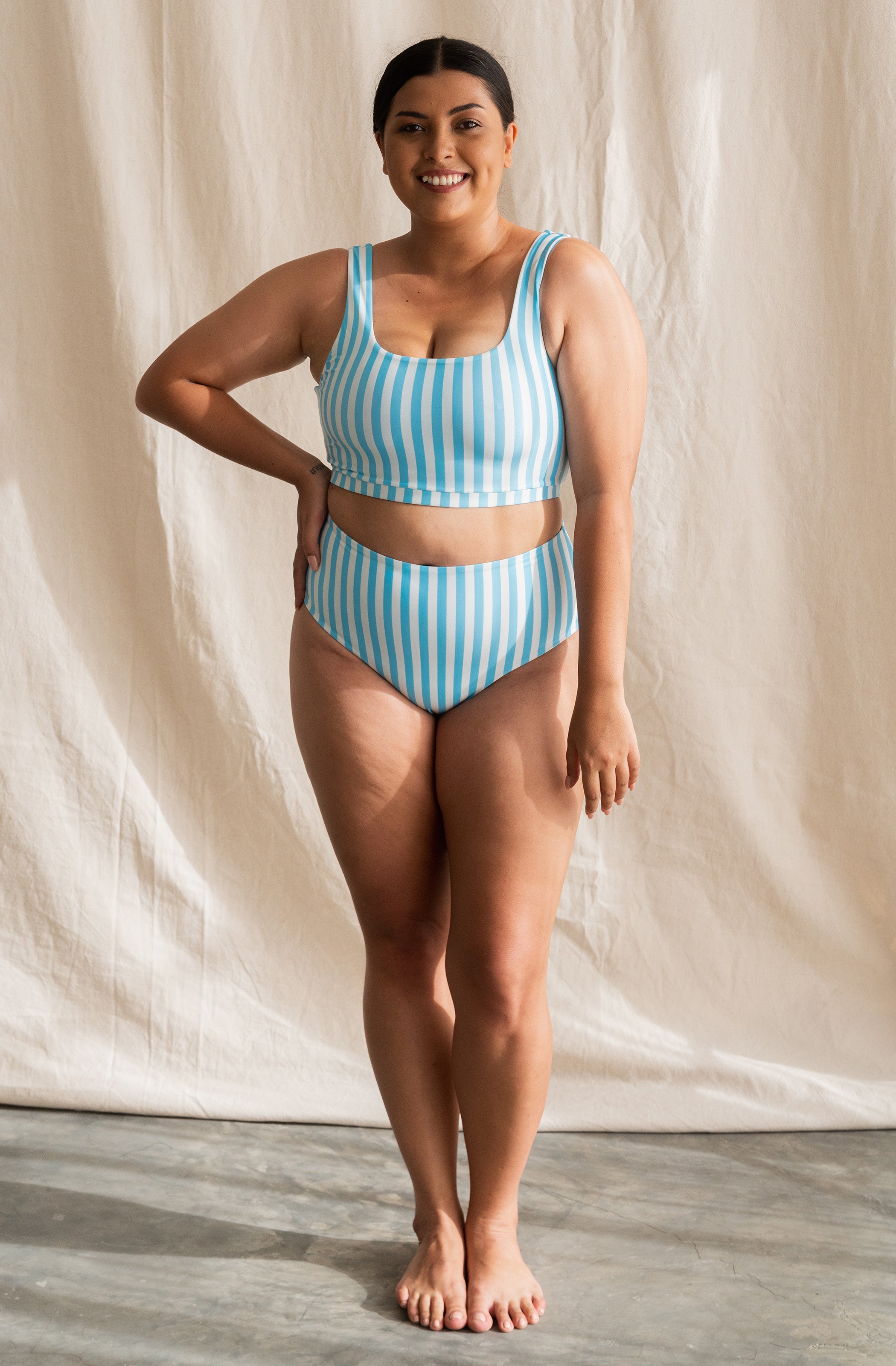 Surf Bikini Bottom Lucky Powder Blue | Women's Swimwear | SEPTEMBER