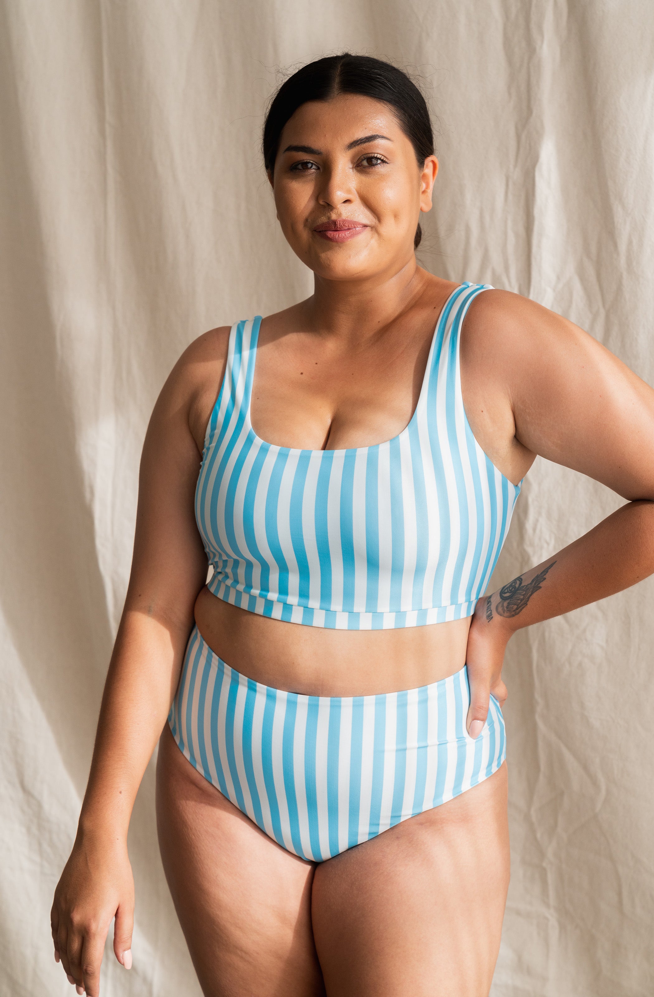 Surf Bikini Bottom Lucky Powder Blue | Women's Swimwear | SEPTEMBER