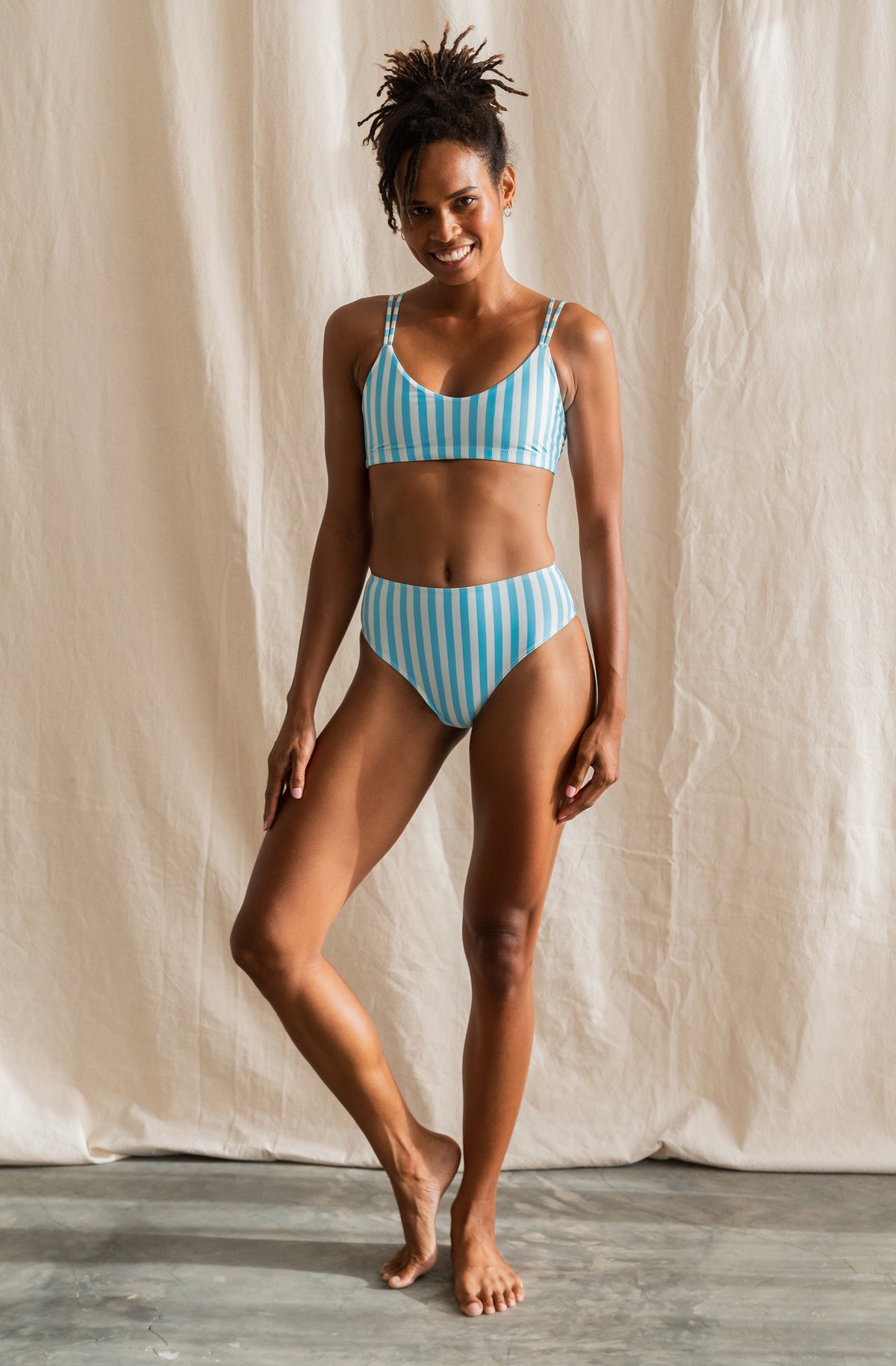 Surf Bikini Top Topanga Powder Blue