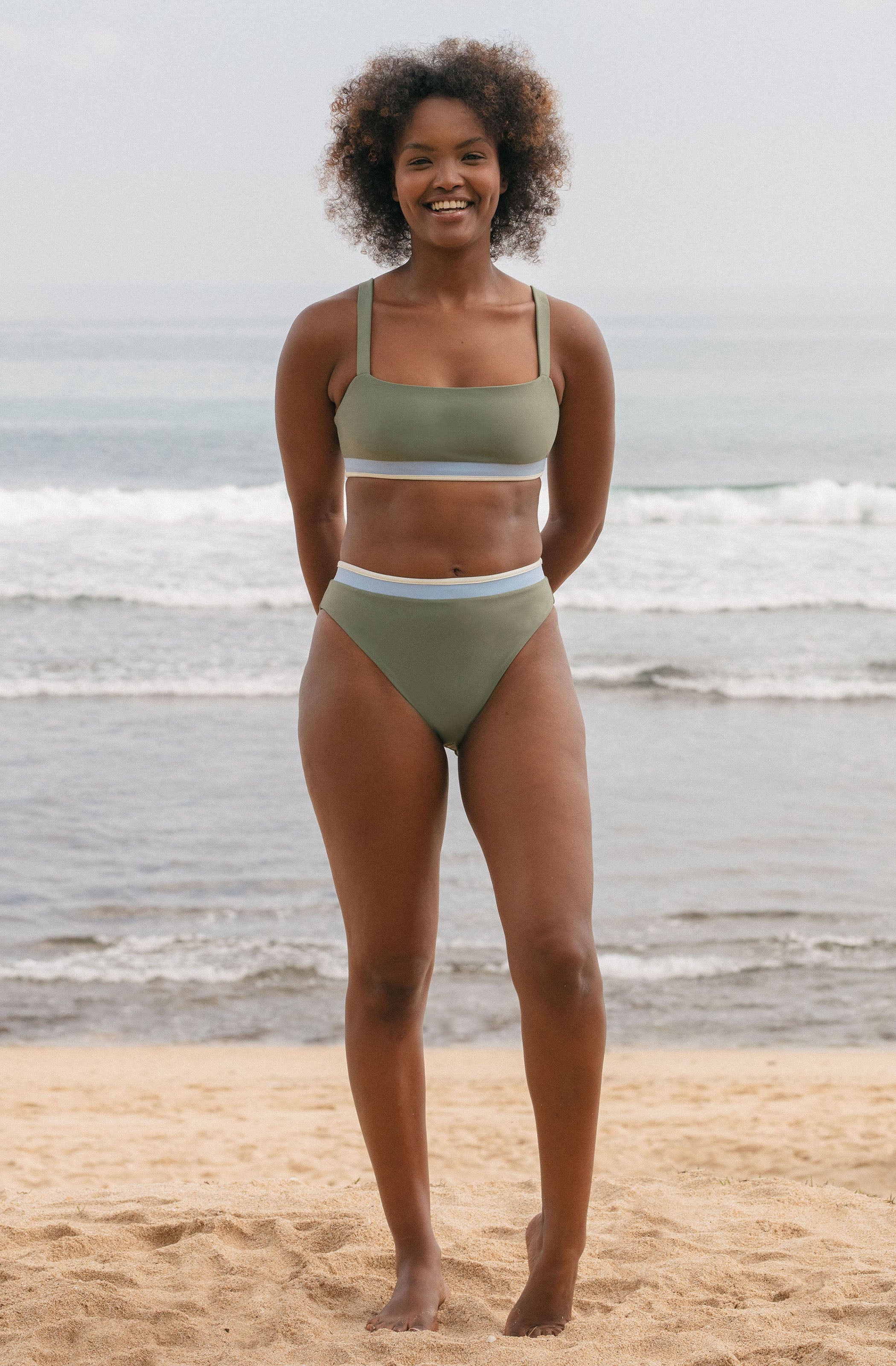 Surf Bikini Bottom Elise Army Green | Women's Swimwear | SEPTEMBER