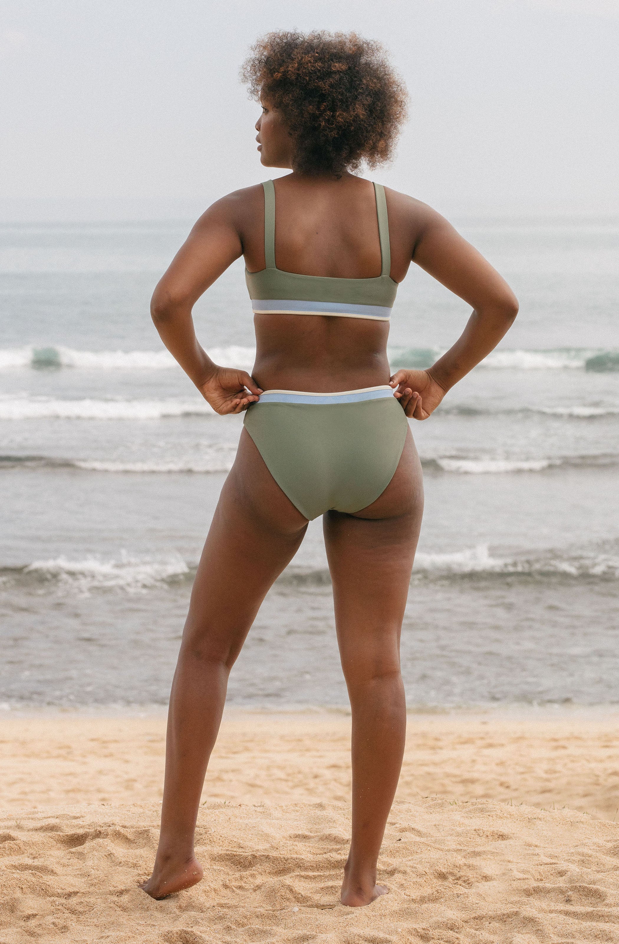 Surf Bikini Bottom Elise Army Green | Women's Swimwear | SEPTEMBER