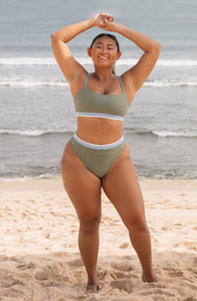 Surf Bikini Bottom Elise Army Green | Women's Swimwear | SEPTEMBER