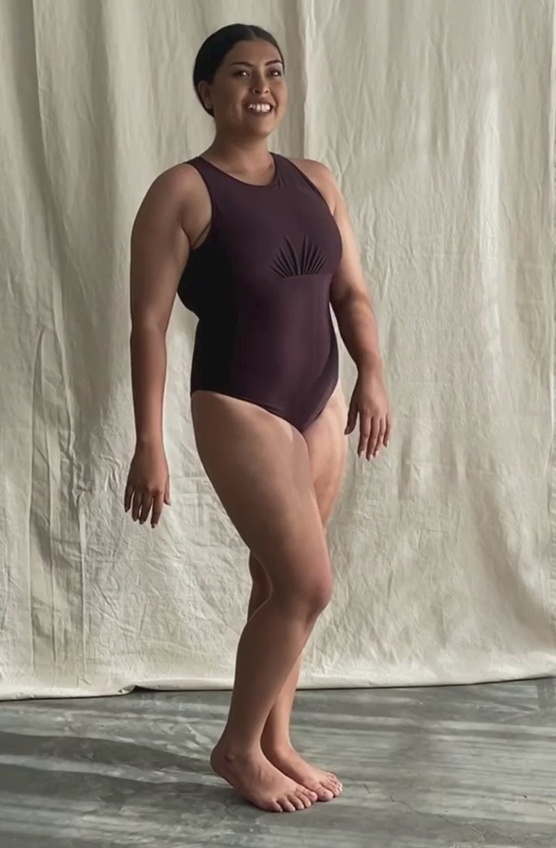 One Piece Surf Swimsuit Ami Cocoa | Swimwear | SEPTEMBER