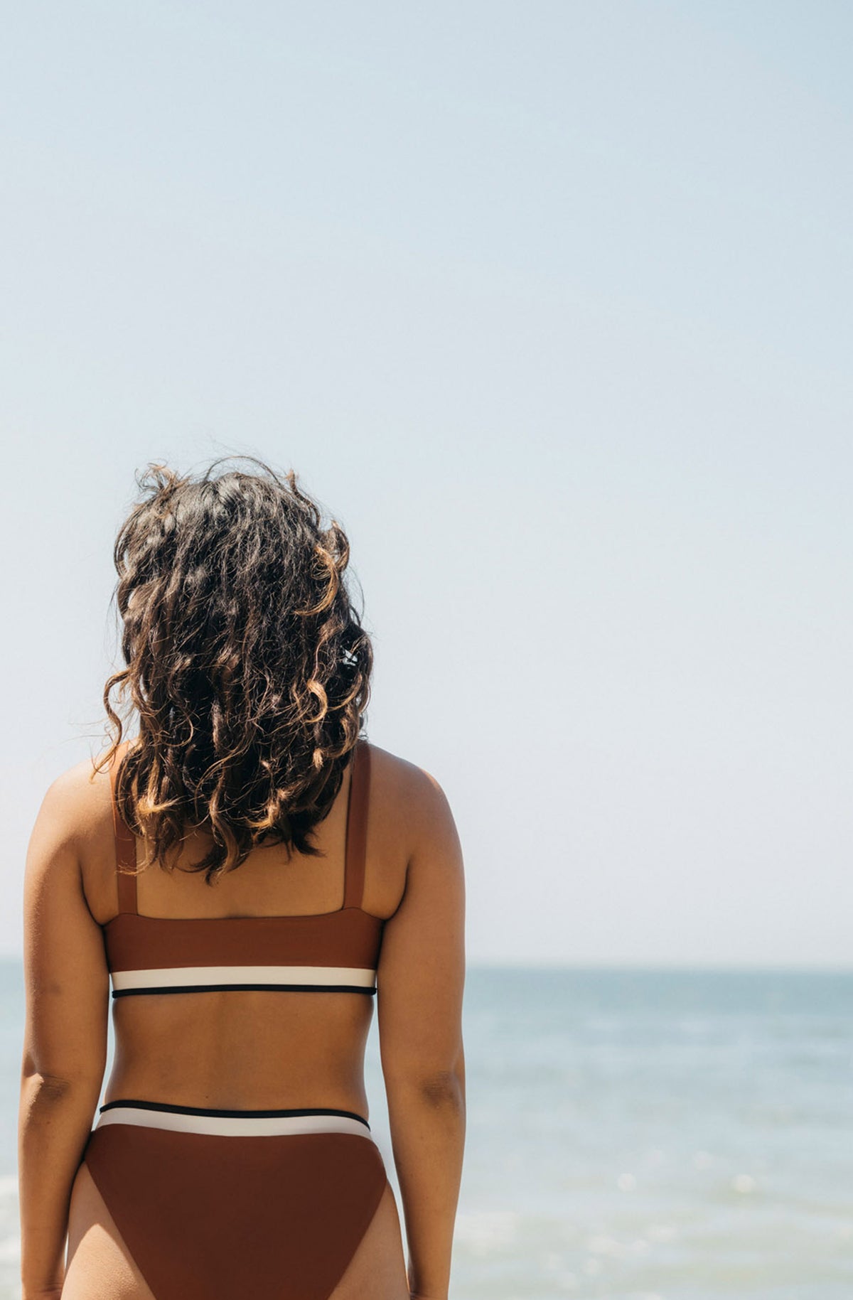 Surf Bikini Bottom Elise Copper Black | Women's Swimwear | SEPTEMBER