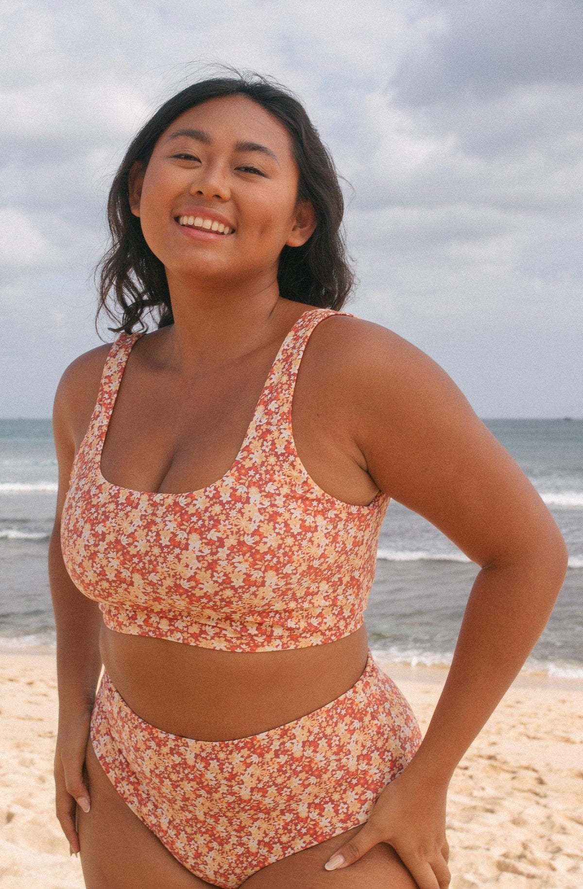 Surf Bikini Top Jane Poppy Print | Women's Swimwear | SEPTEMBER